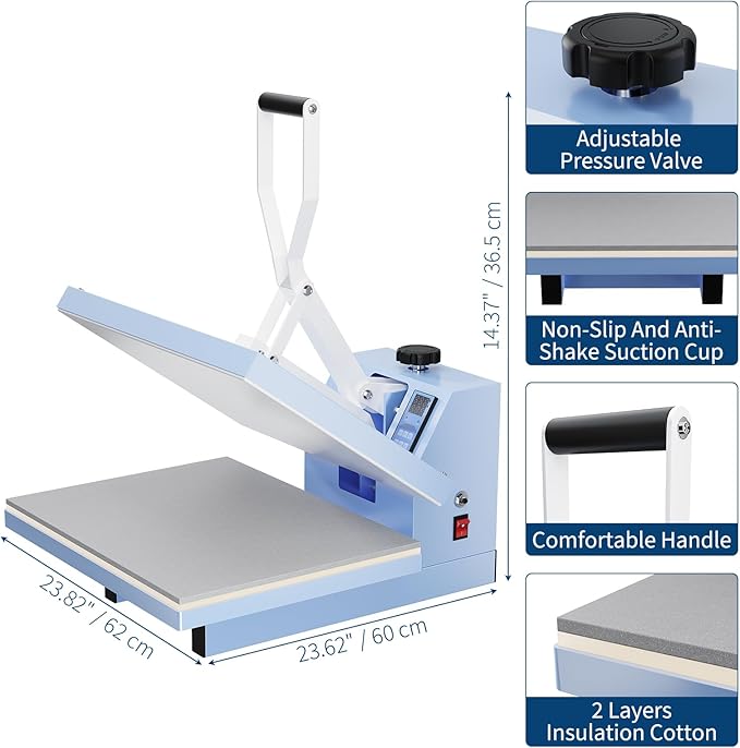 Prensa Térmica 16x20, Máquina de Sublimación Profesional Garvee miniatura 3