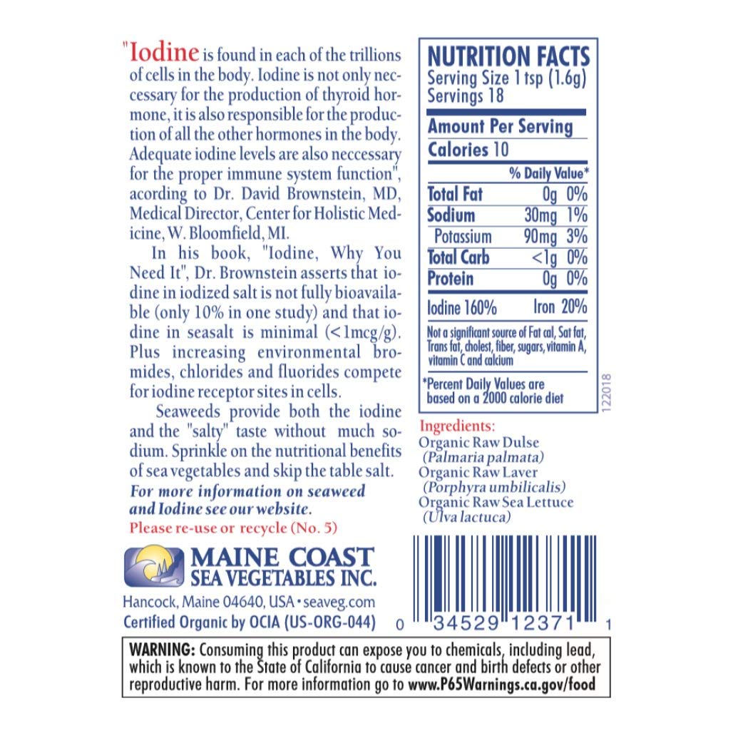 Triple Flakes Blend SeaSeasoning Shaker Dulse, Laver, and Sea