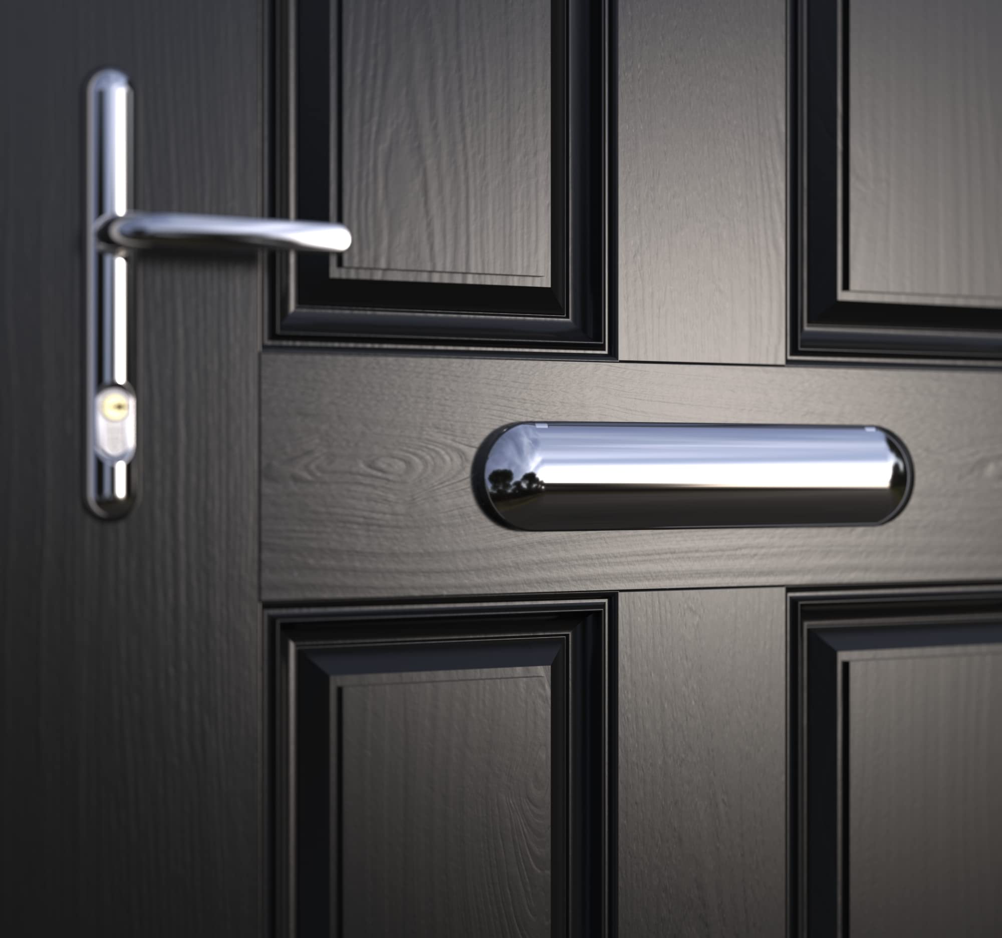 Ultion Sweet Multi-Layer Insulated Rounded 12" Letter Box Letterplate - Matching Door Furniture Available (Chrome) - Image 3