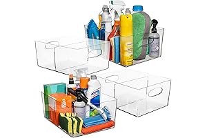 ClearSpace Plastic Storage Bins with Dividers