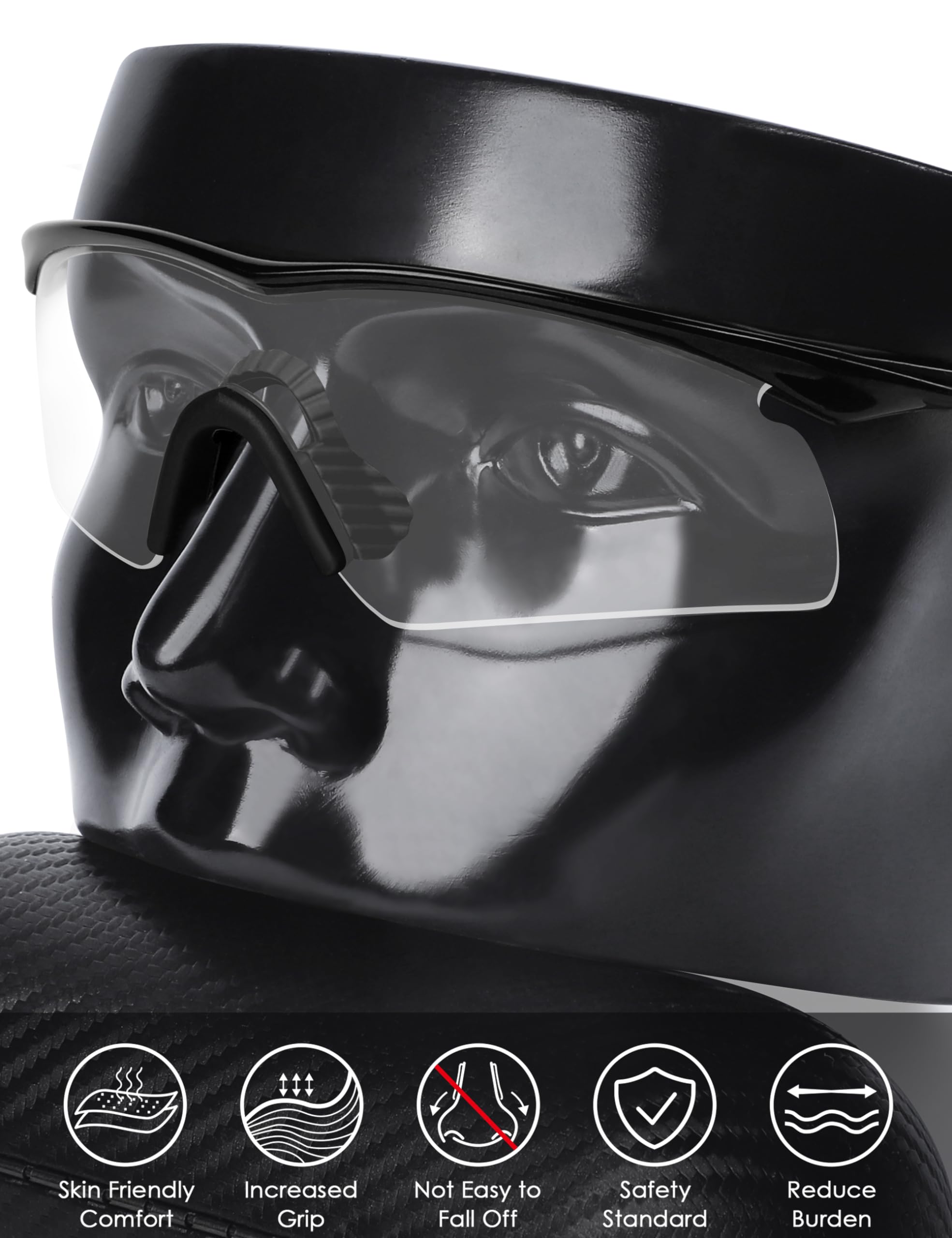 BLAZERBUCK Almohadillas nasales de repuesto de silicona suave para gafas de sol Oakley M Frame Series
