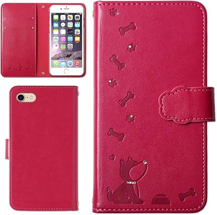 Amazon Iphone 11 Pro Max ケース 手帳型 カバー かわいい 犬柄 キラキラ デコ 手帳型 スマホケース カード ケース ローズ 全機種対応 Apple ケース オンライン通販