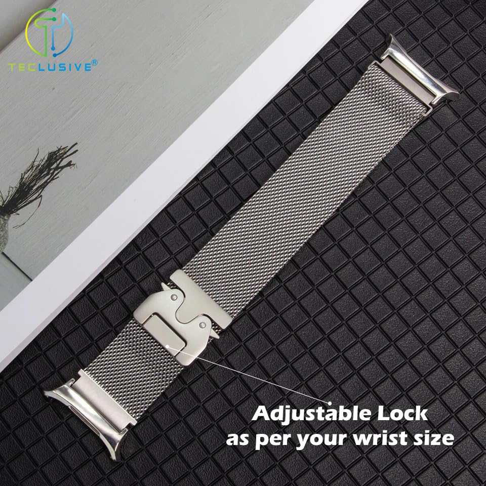 Image of T TECLUSIVE Luxury Parachute Magnetic Strap Compatible for Galaxy Watch Ultra 47mm | Metal Adjustable Magnet Band Chain | Curved Precise Connector Lock