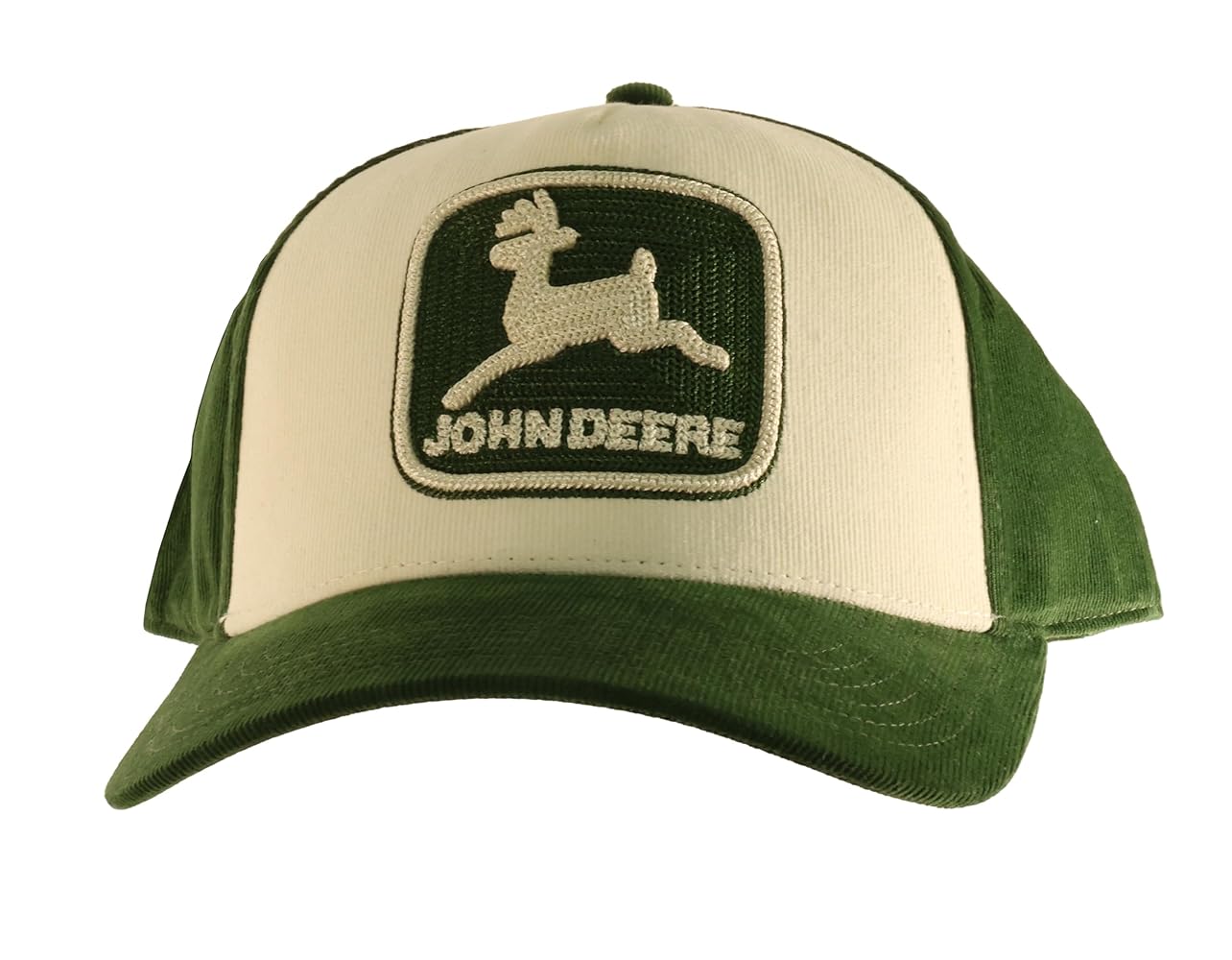 John Deere Men'sTrademark Chain Stitch Olive Trucker Hat