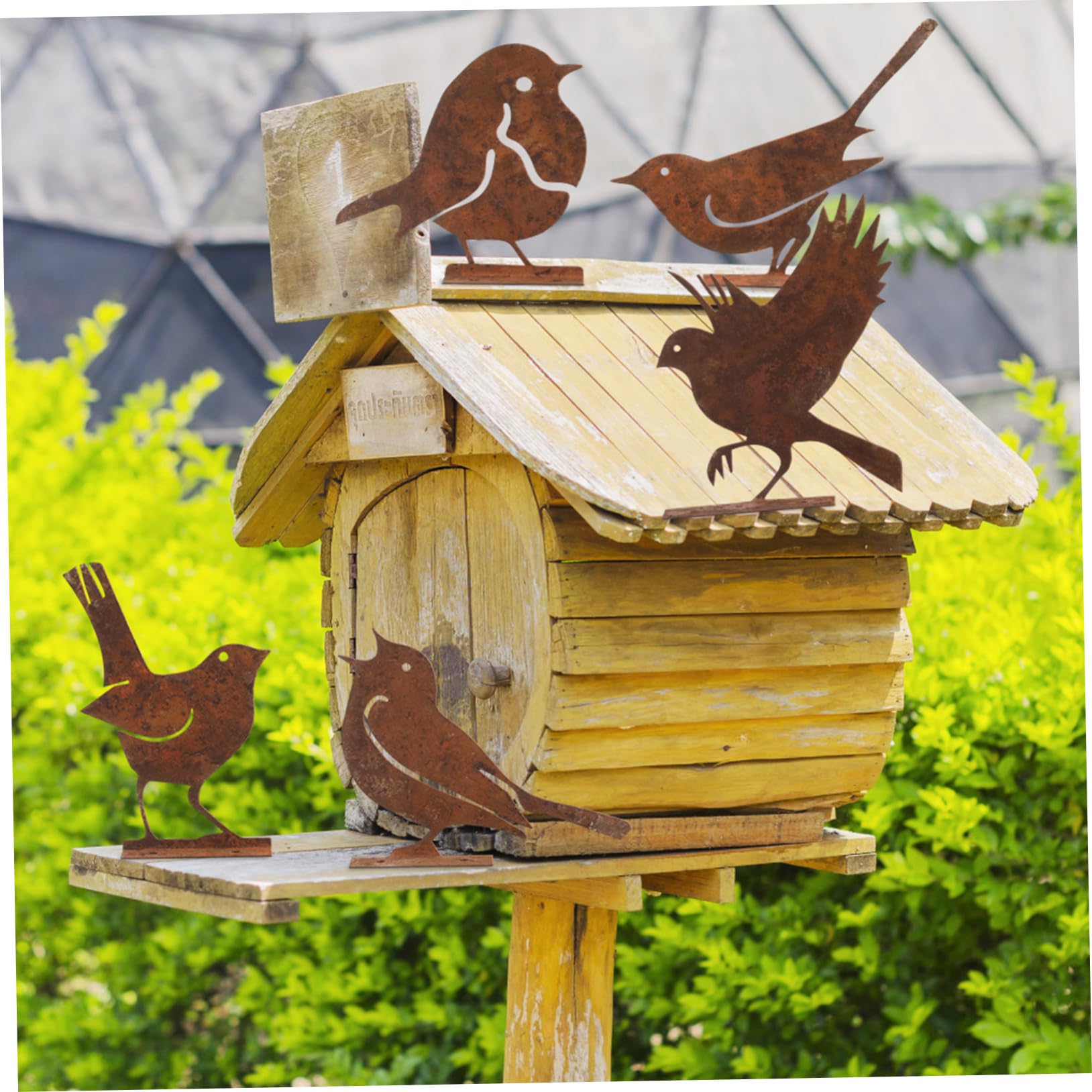 Amazon.co.jp: PAMINGONO 鳥 の オブジェ 鉄製 ガーデンオーナメント