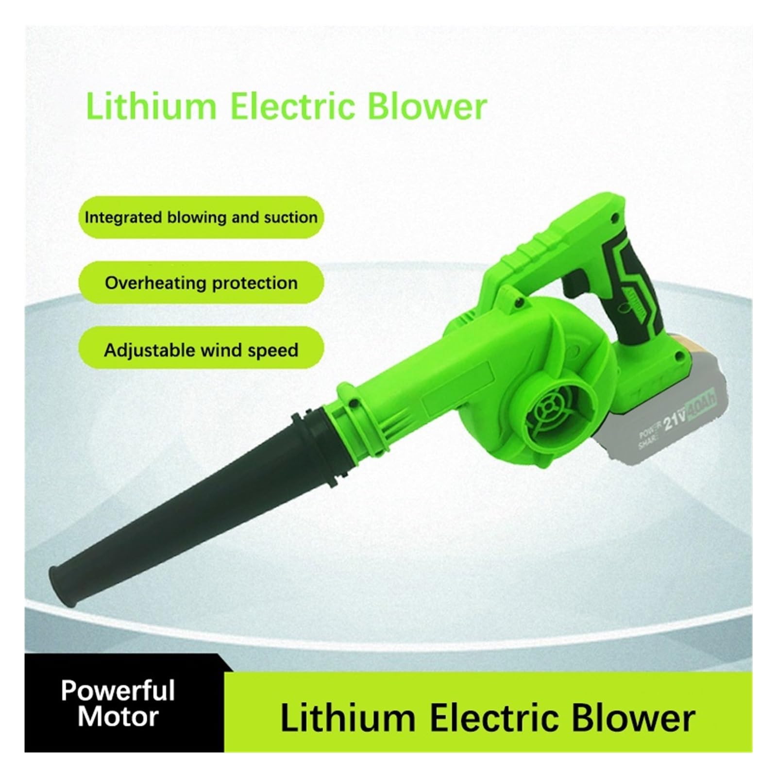 Soplador centrífugo Soplador eléctrico de Litio, soplador Polvo integración succión soplado inalámbrico for batería 18 V BL1830