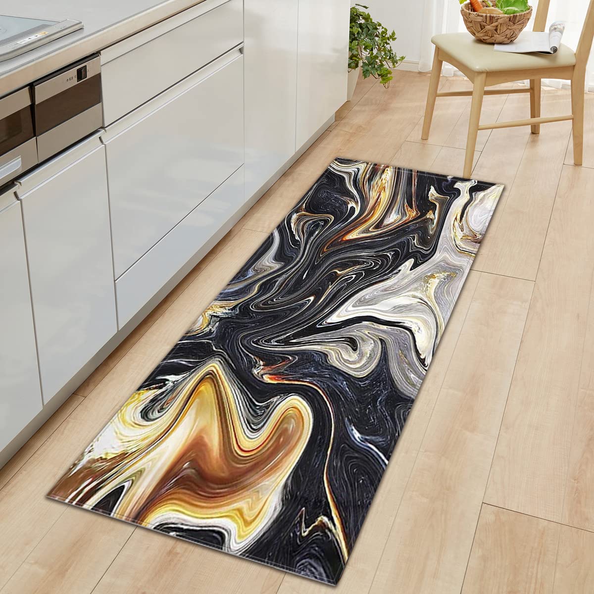Alfombra pasillo larga lavable a máquina de 40 cm de ancho con goma antideslizante