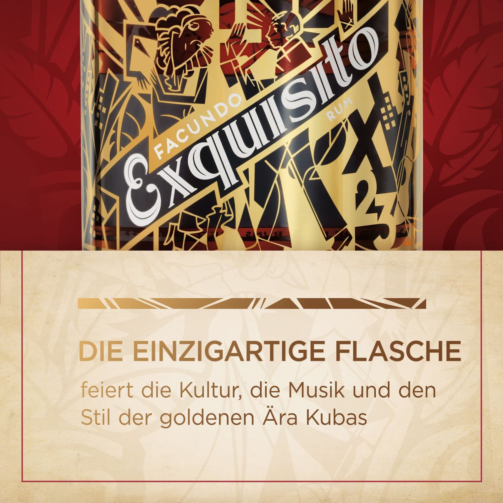 Facundo Exquisito Premium Aged Dark Rum in Geschenkbox, tropisch gereifter dunkler Rum, im Sherryfass veredelt, BACARDÍ, ideal als Geschenk, 40% Vol., 70 cl/700 ml