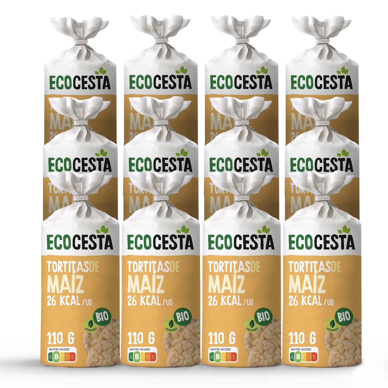 ECOCESTA MEJOR CADA DIA Mejor Cada Día Tortitas de Maíz Bio (12 x 110g) 1380 g