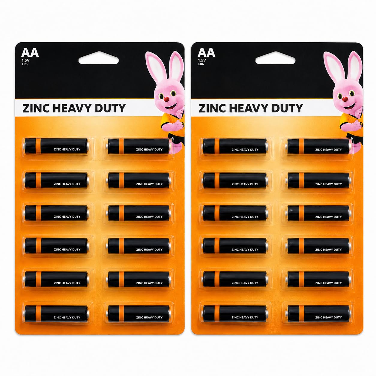 AA 1.5V LR6 Zinc Heavy Duty Batteries, Pack of 24 | Zinc Carbon, 1.5V Output, LR6 Size, Bulk Value Pack, Everyday Use-image-48