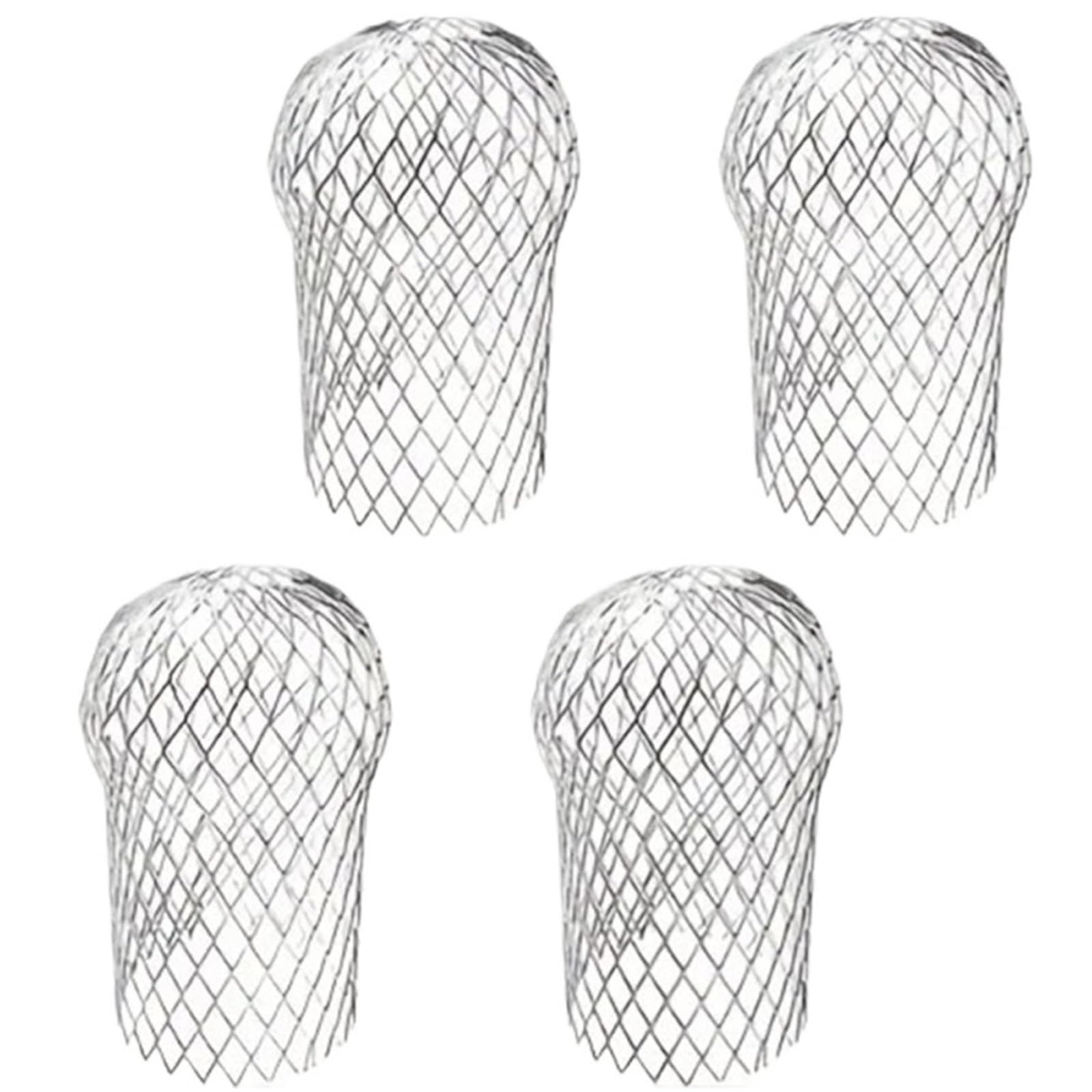 Filtro de aluminio for canalón, protectores trampa barro for residuos hojas, cubierta tubo drenaje, Protector contra obstrucción, 8 Uds para Canalones