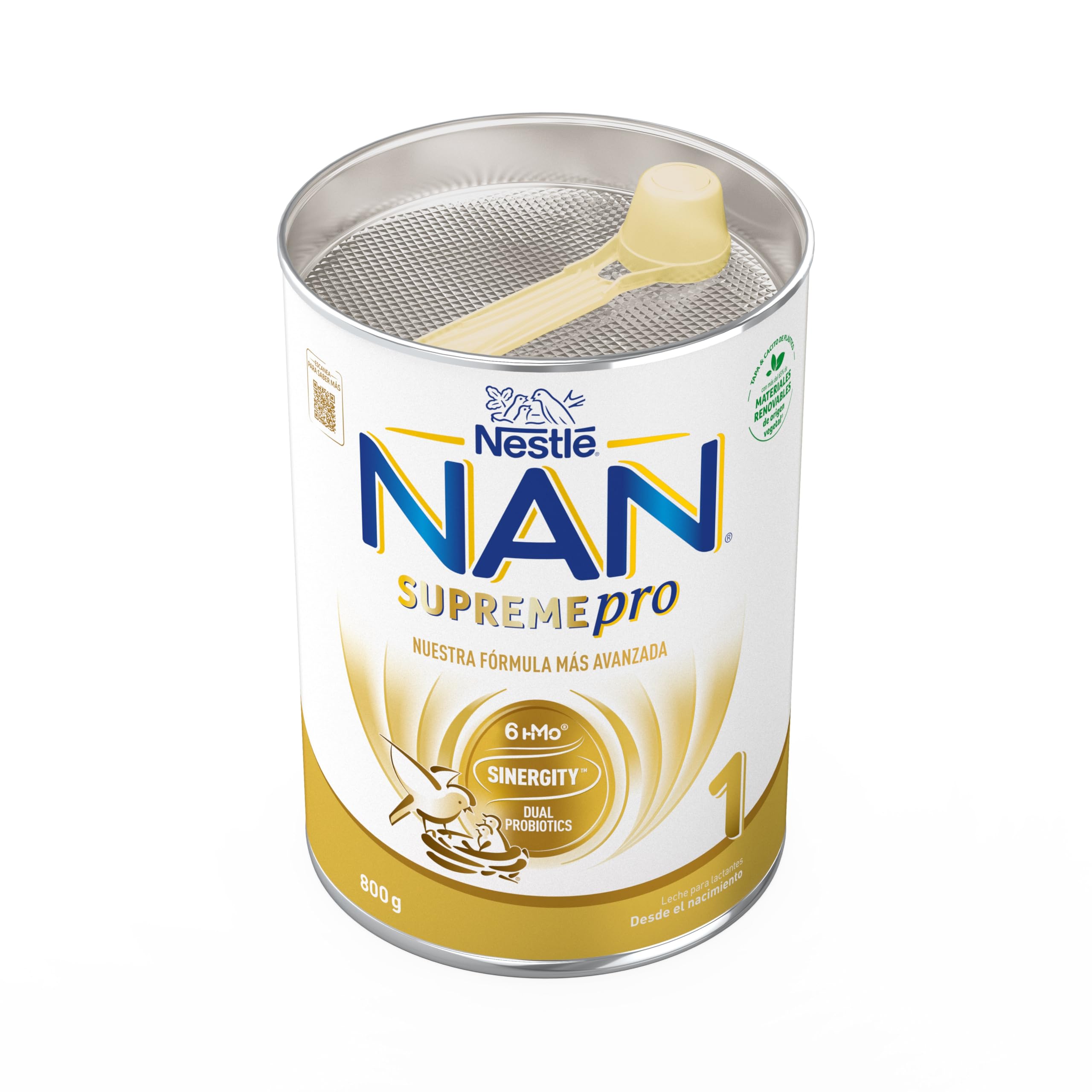 Nestlé NAN SUPREMEPRO 1 Leche para lactantes en polvo, 3 botes de 800gr