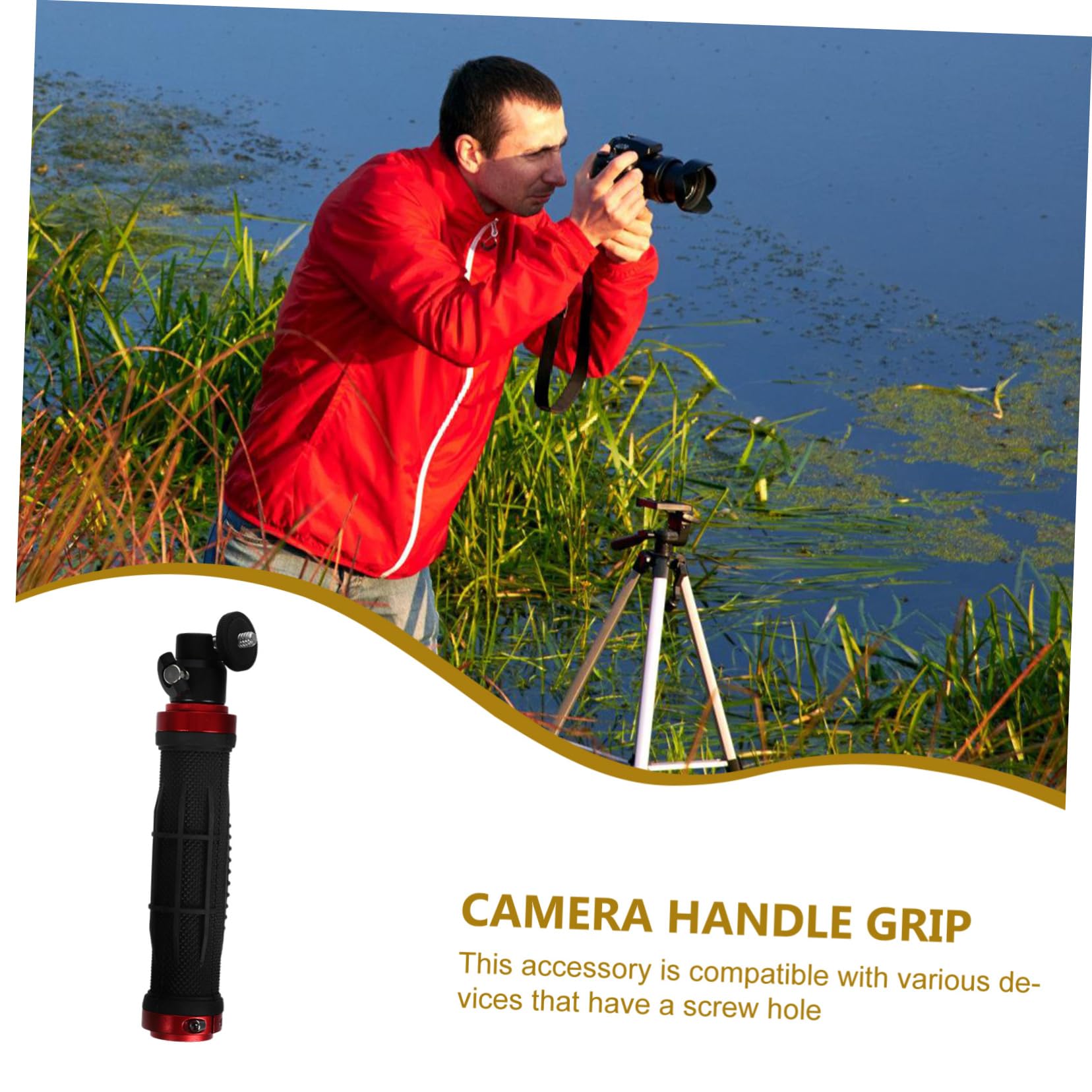 HOMSFOU 4piezas Estabilizador De Video Portátil Mango Ergonómico y Soporte para Cámara Compatible DSLR y Videocámaras Diseño Compacto y Ligero para Filmaciones Movimiento Incluye