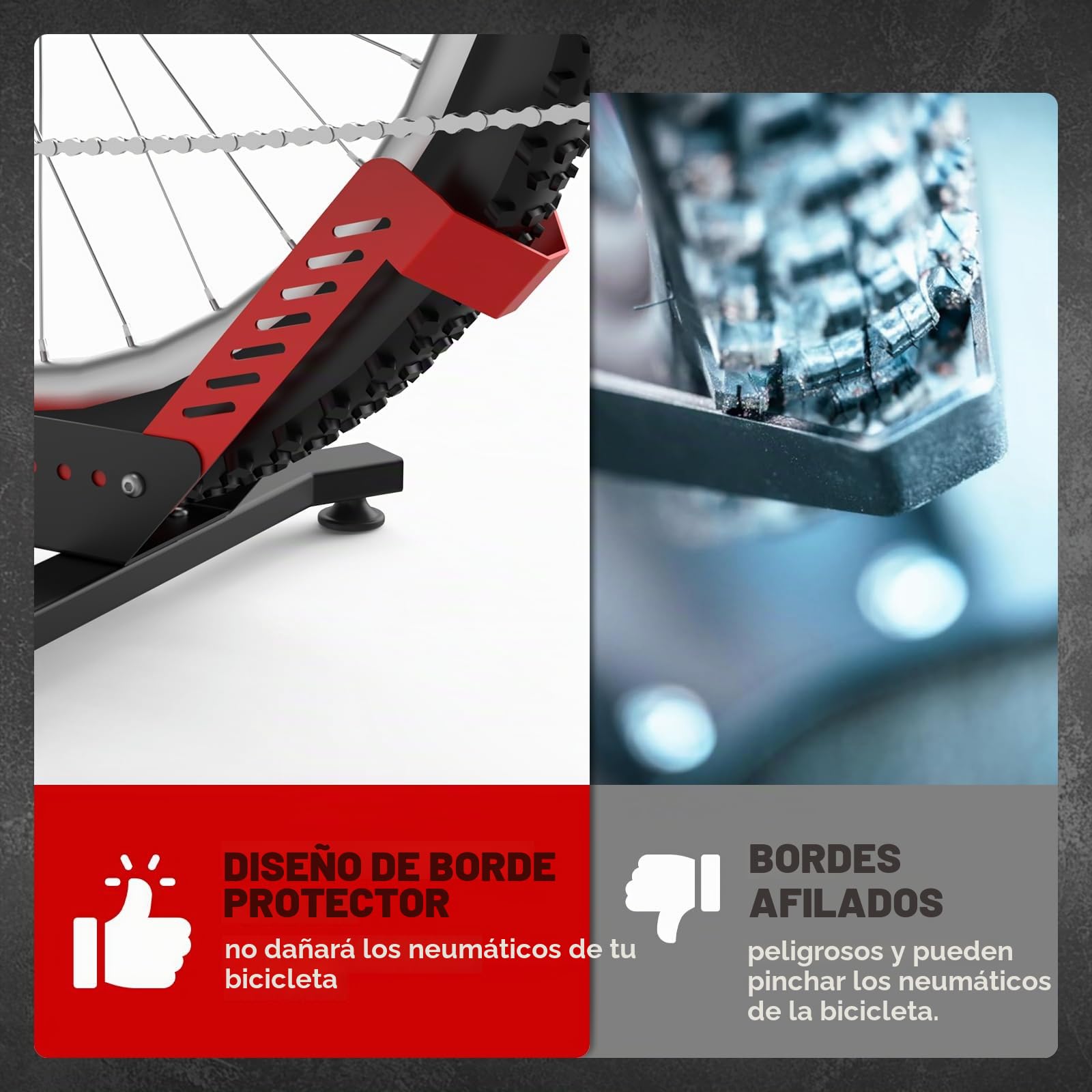 IMAYCC Profesional Soporte Bicicletas Suelo, Soporte para Bicicletas Suelo, Apto para MTB/Carretera/Montaña/Todas las Bicicletas de 24”-29”, Perfecto para tu garaje, Hogar o tienda de bicicletas.