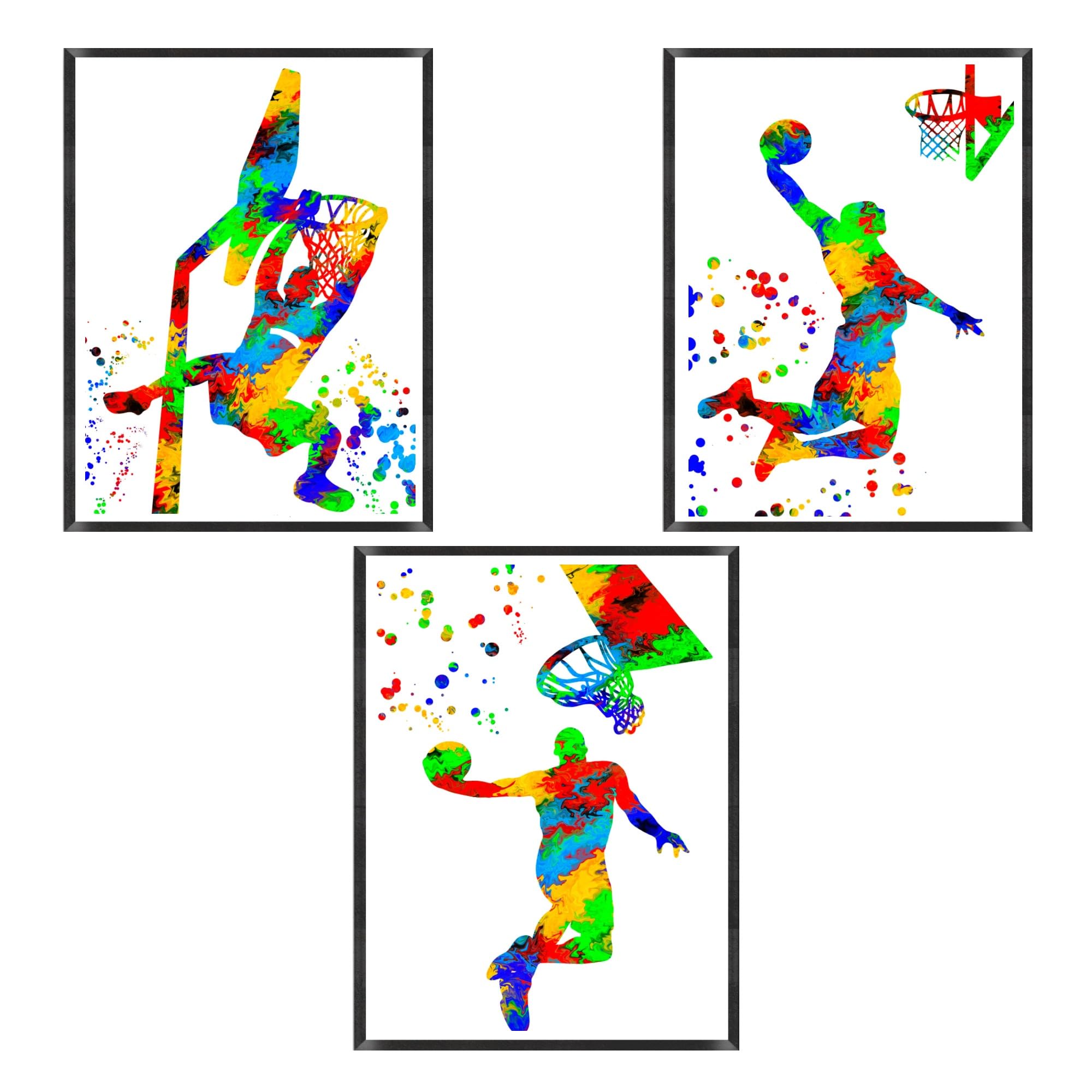 Set of three basketball prints, Multi, A3