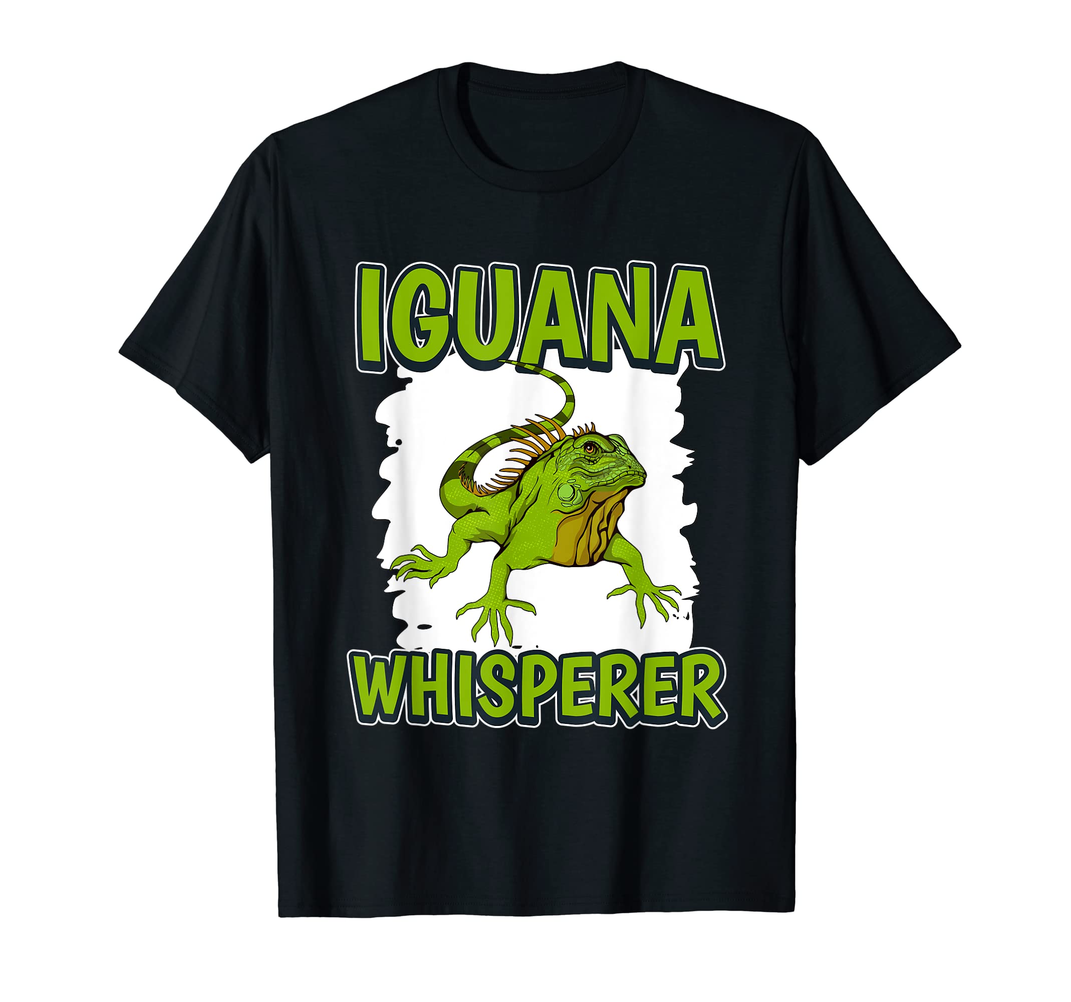 Iguana Whisperer Reptile Quote Iguanas T-Shirt, Black