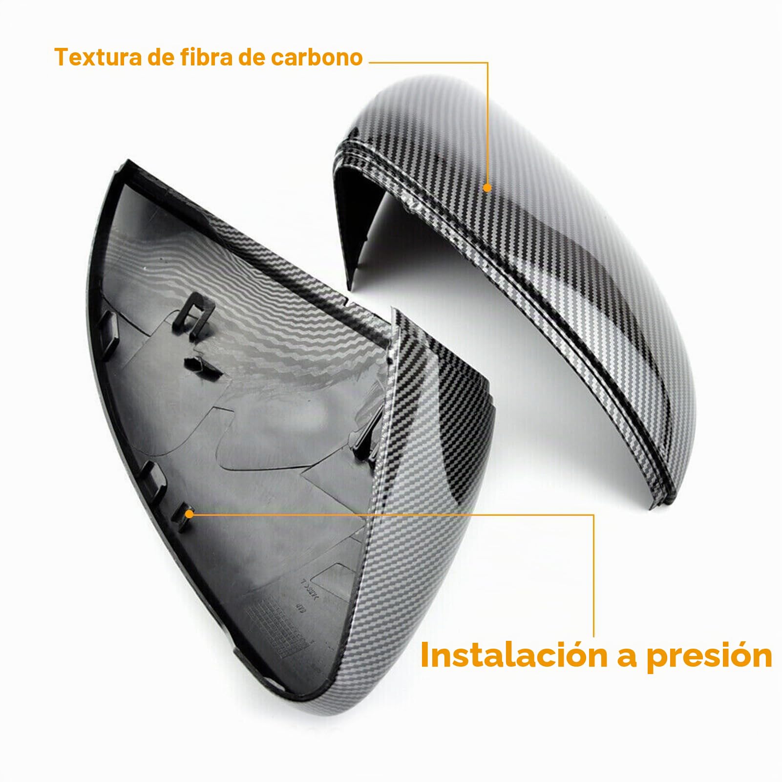 TTCR-II 2PCS Compatibile con Carcasa Retrovisor VW Golf 7/7.5 2013-2018