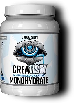 Ekkovision Creatine Monohydrate Powder, Micronized, Puckin Blue Razz, Pre Workout & Post Workout Supplement for Men & Women, Energy Support, Easy to Mix in Shakes, Smoothies & Beverages, 100 Servings