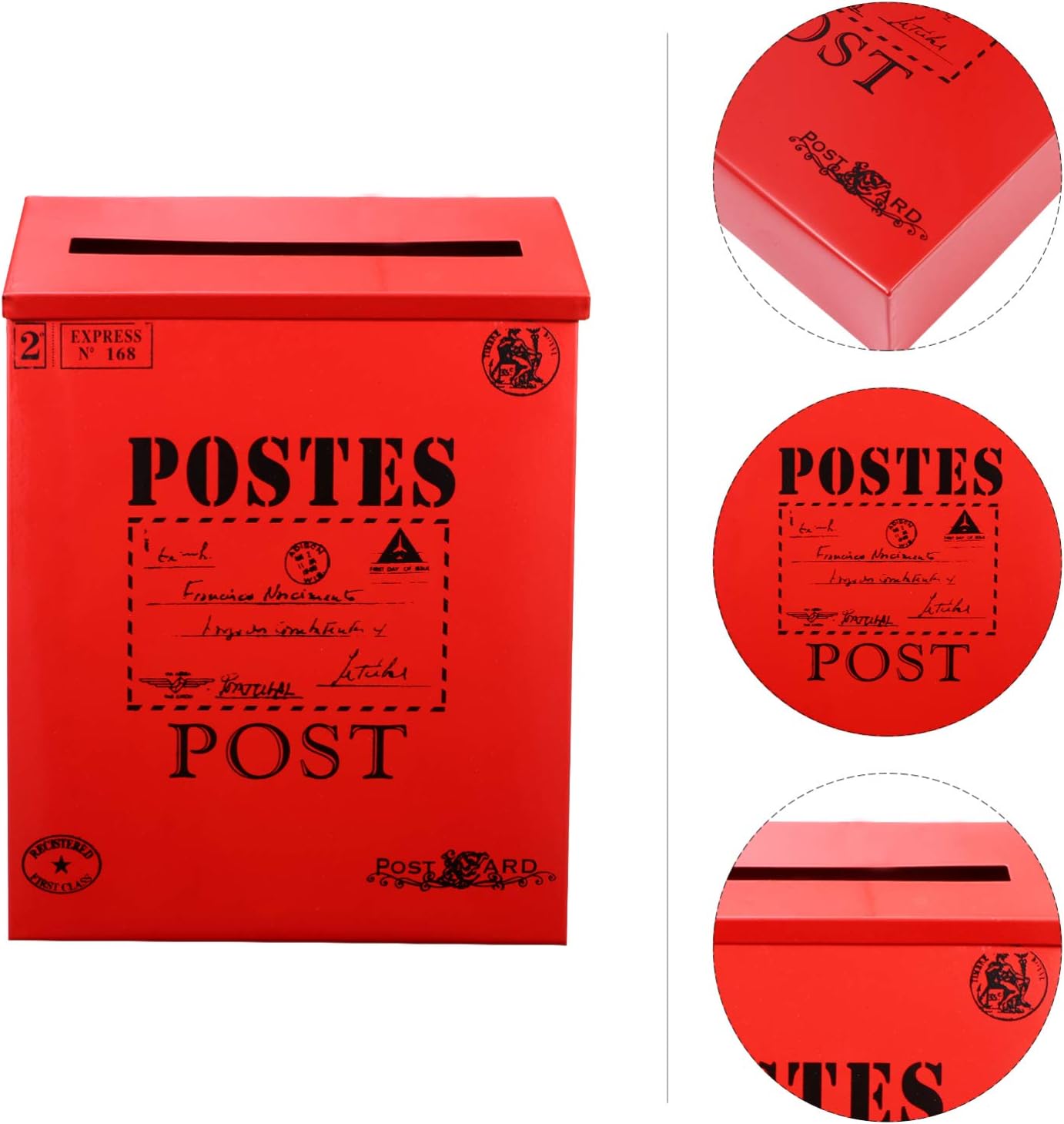 1pc Box Retro Tin Mailbox Photo Supply Letter Case Decor Newspaper Case Ornament Decor for Photo Home Decoration