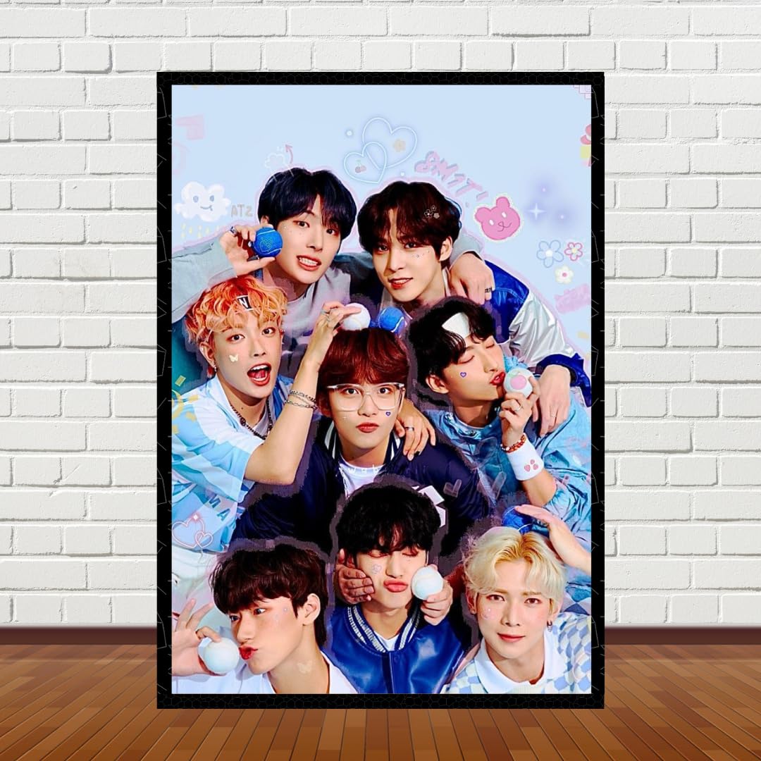 ATEEZ キャンパスボード ATEEZ | K Pop Posters for Wall | Idol Group | 400 GSM | Gloss