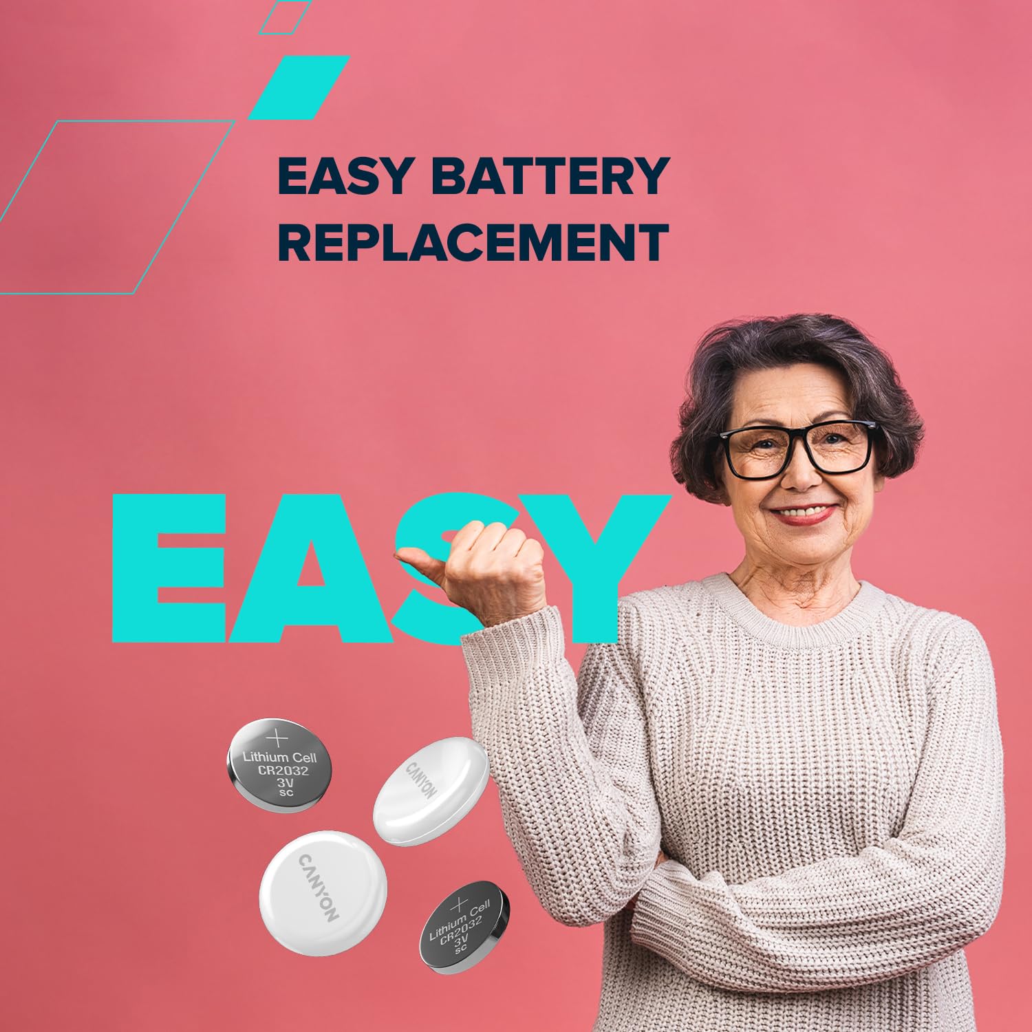 CANYON Smart Tag OnTag 1 Lot de 4 trackers d'articles Bluetooth, certifié Apple Find My, compatible iOS 14.5+, étanche IP66, noir