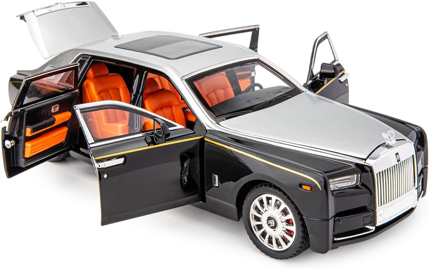 TUGDI 1/32 Rolls-Royce Phantom Model Car,Zinc Alloy Pull Back Toy Diecast Toy Cars with Sound and Light for Kids Boy Girl Gift (RR-Phantom-B&S) (B0DDQ84Y3D) Amazon Price History, Amazon Price Tracker