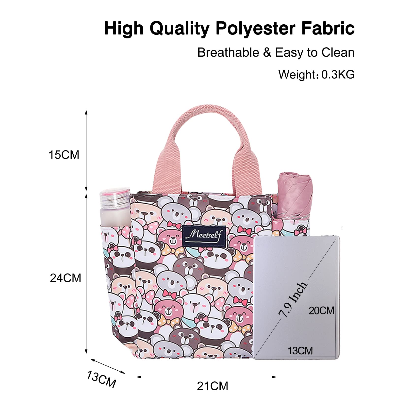 FANDARE Bolsas Porta Alimentos Bolsa de Almuerzo Lunch Box Bolso Nevera Portatil Mochilas de Picnic para vajilla de Exterior y Picnic Hombres Mujeres Camping Barbacoa Oficina Escuela Viaje(bebé)