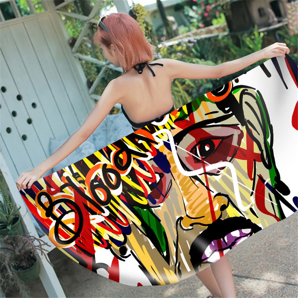 ZLFDSKGY Serviette De Plage Grande Taille, Serviettes De Bain