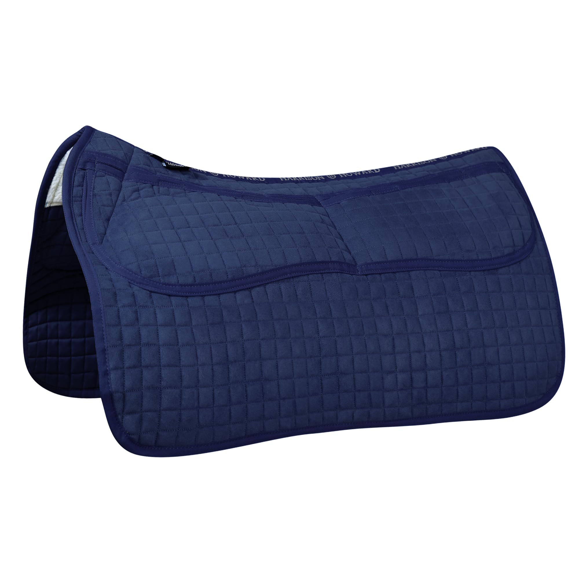 Harrison Howard Diamond Quilted Western Saddle Pad Adjustable Foam Inserts and 4 Pockets Horse Riding Pad with Added Cushioning and Comfort