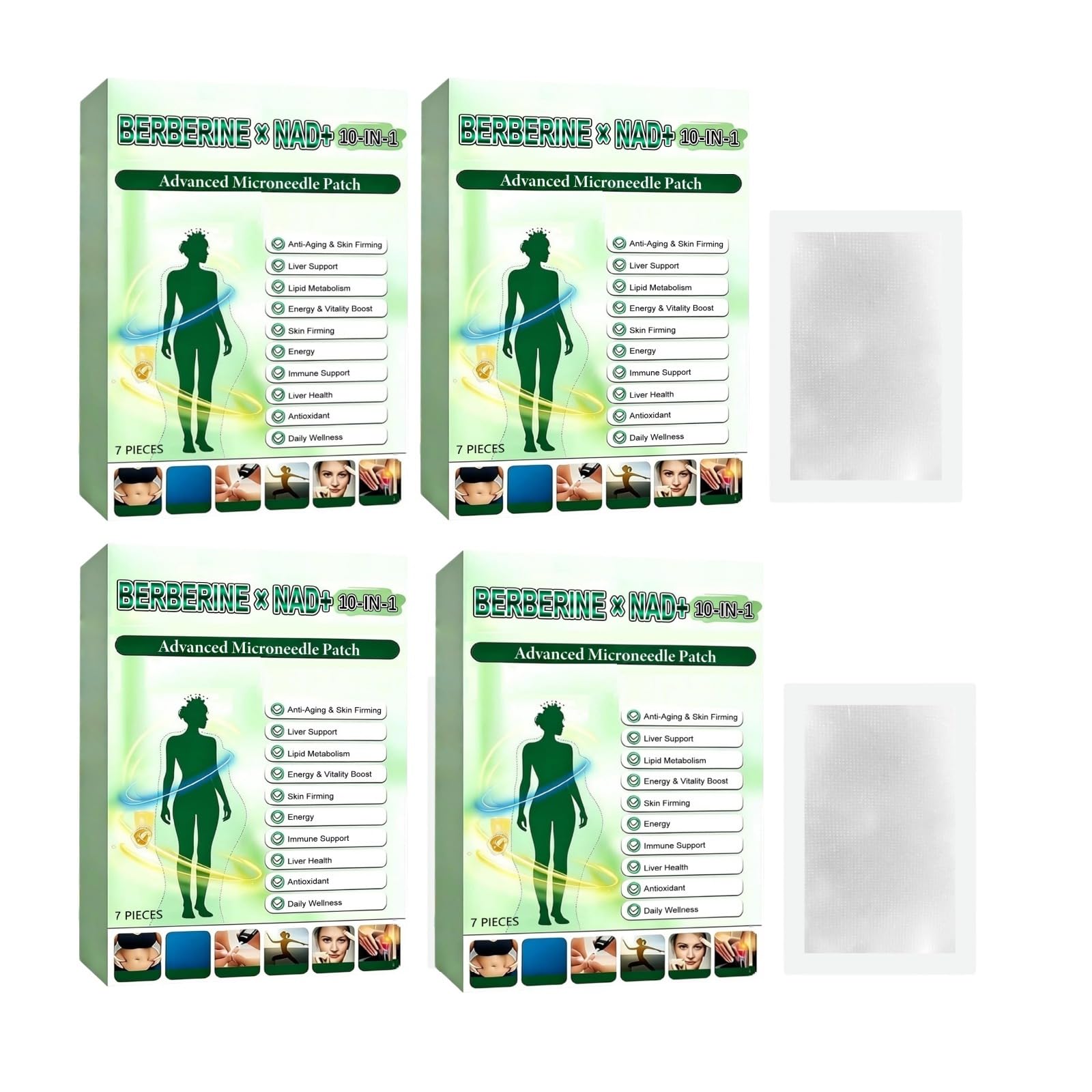 Parche para adelgazar 10 en 1 con Berberina, Moringa y NAD+