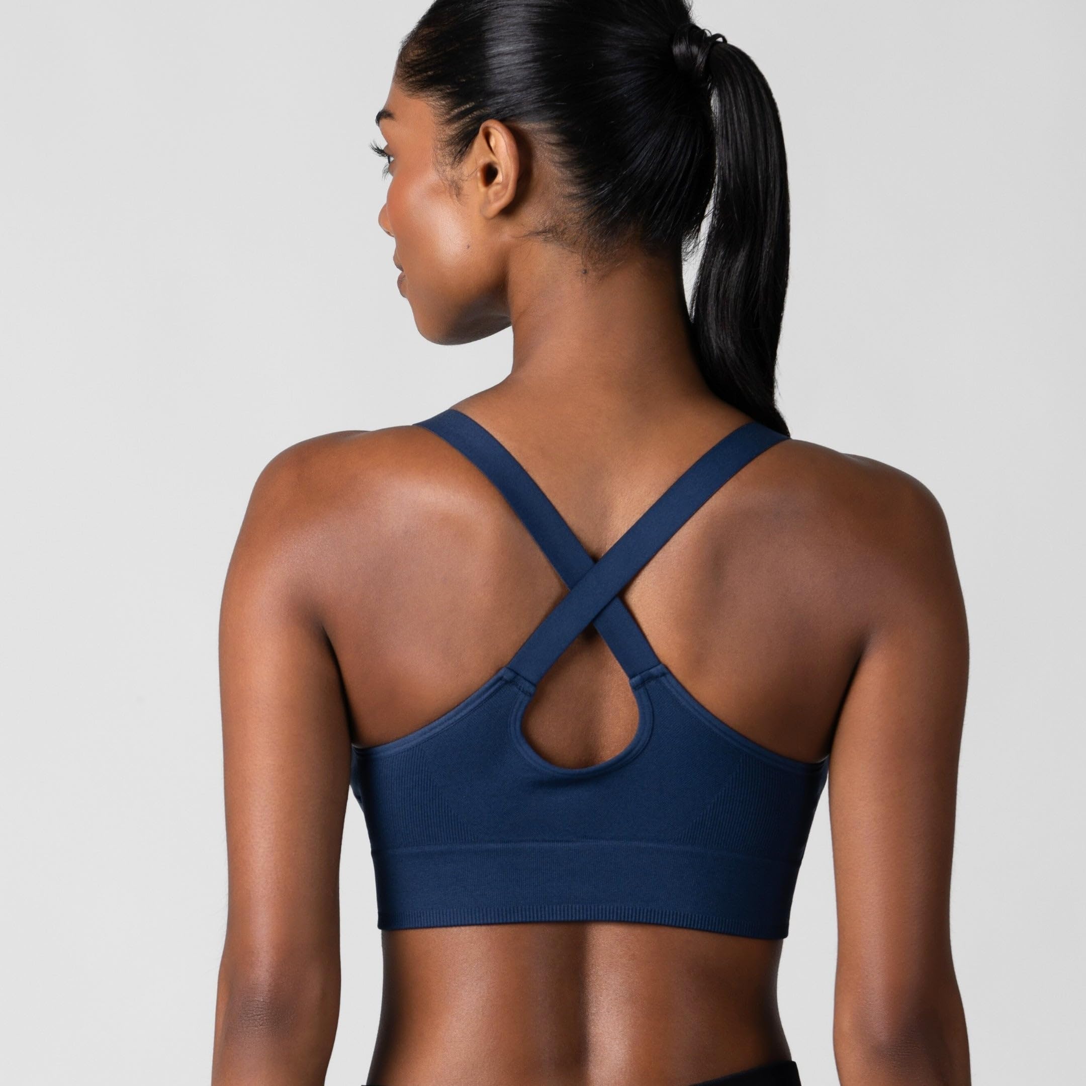 New Balance Confezione da 2 Reggiseni Sportivi da Donna, Senza Cuciture, Senza Ferretto, Imbottiti, Cinghie Regolabili per Allenamento, Sostén Deportivo