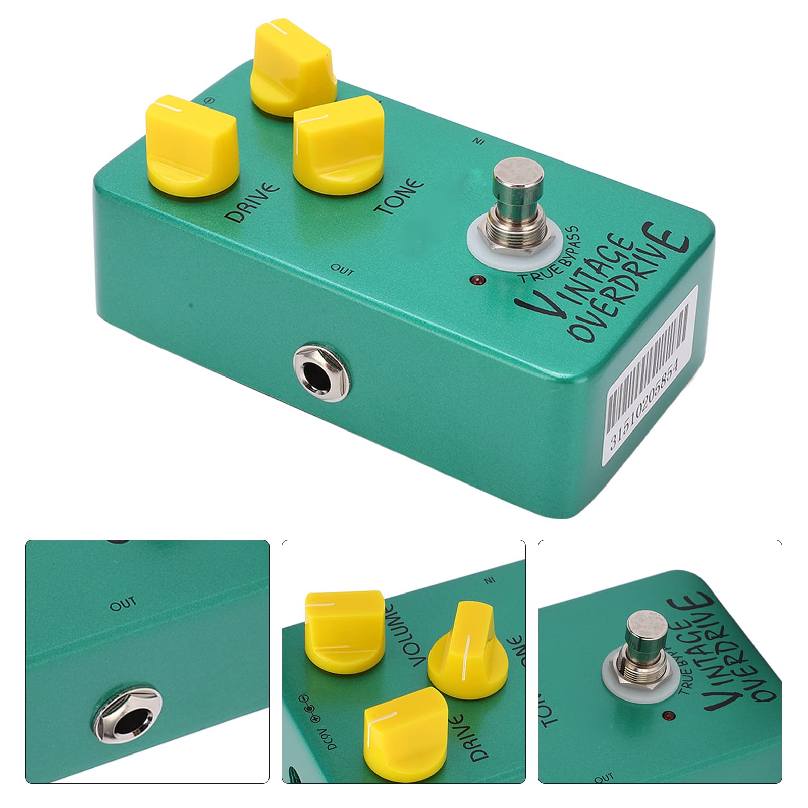 Vintage Overdrive Vintage Overdrive Pedal Overdrive Effect Pedal Pedal Electric Guitar Pedal Classic Tube Screamer Effects Pedal True Bypass for Electric Guitar JF‑01 - Image 2
