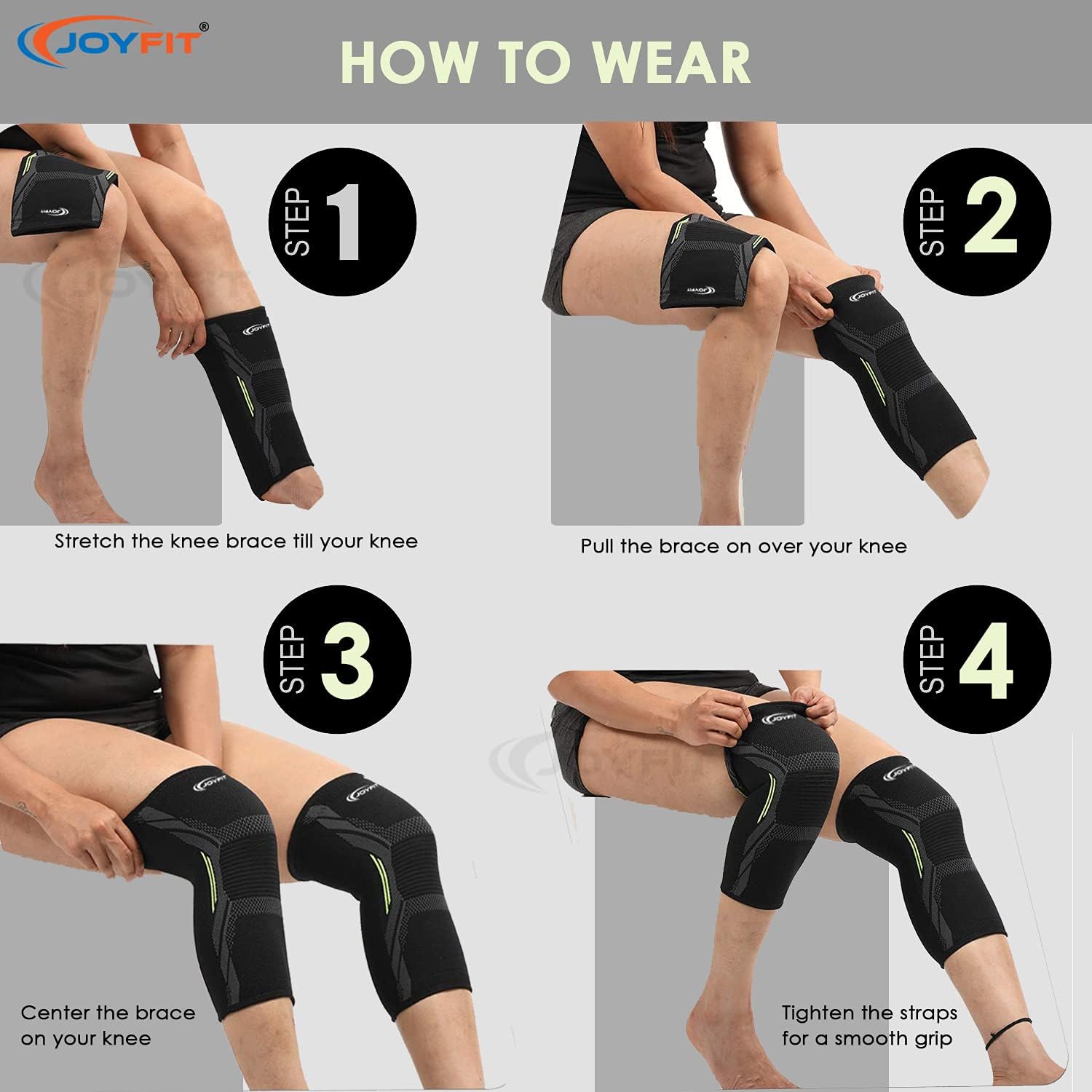 - Knee Compression Sleeve - Anti-slip Design For Injury Protection, Recovery,Arthritis, Pain Relief, Sweat Resistant Knee Cap For Sports, Running, Gym, Cycling Best For Men & Women [Pair].