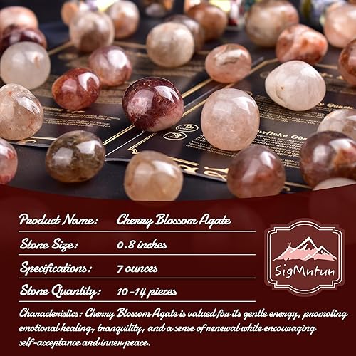 Vista 512 de Juego de piedras pulidas para chakras de 0.6 pulgadas, 7 piezas de piedras pulidas naturales y cristales a granel para curación, reiki, meditación