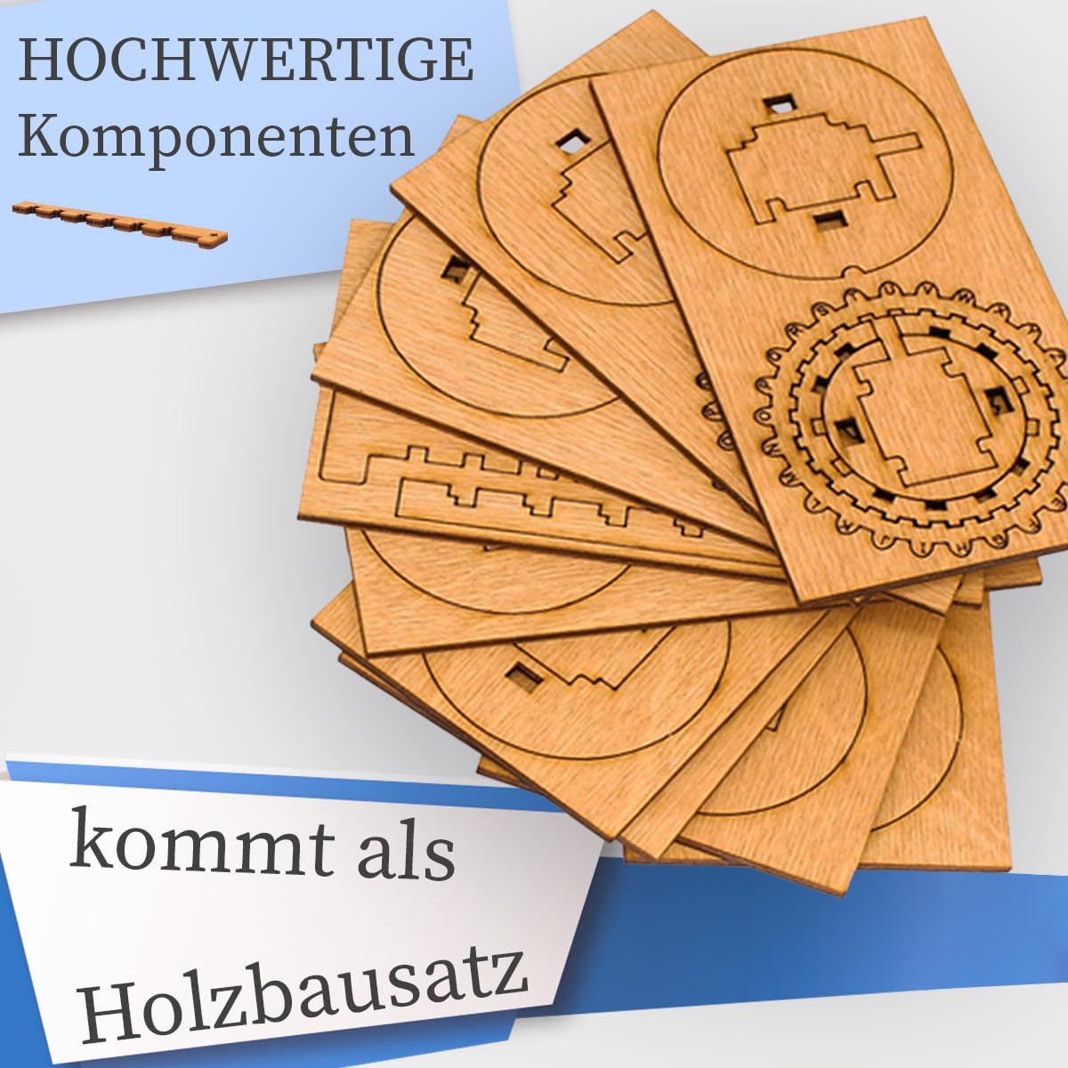 iDventure Kryptos - Bausatz aus Holz - 3D Puzzle - Cryptex Denkspiel - Knobelspiel - Geduldspiel - Logikspiel 3D Holzpuzzle Geschenkverpackung Questbox Valentinstag