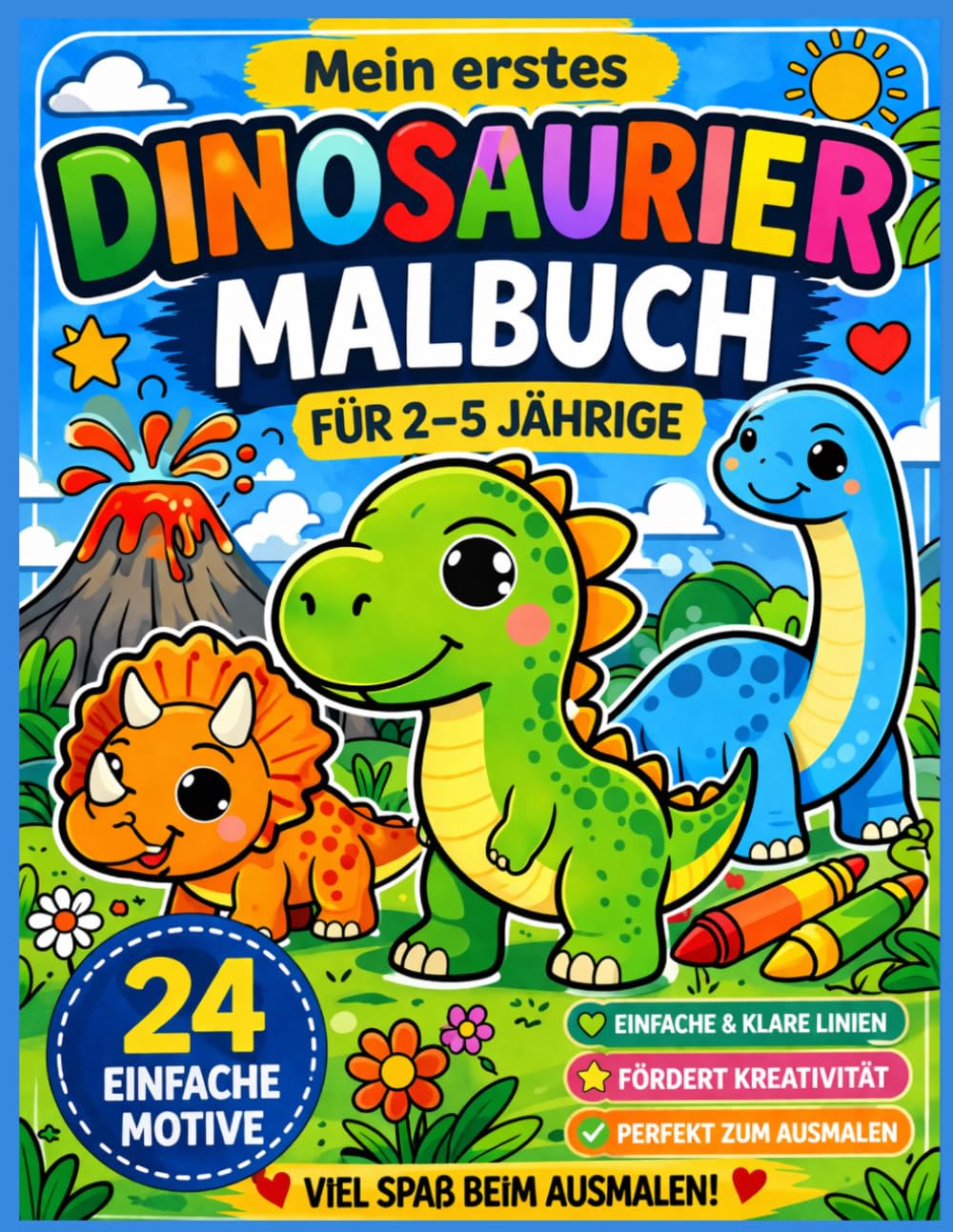Mein erstes Dinosaurier Malbuch: für 2-5 jährige