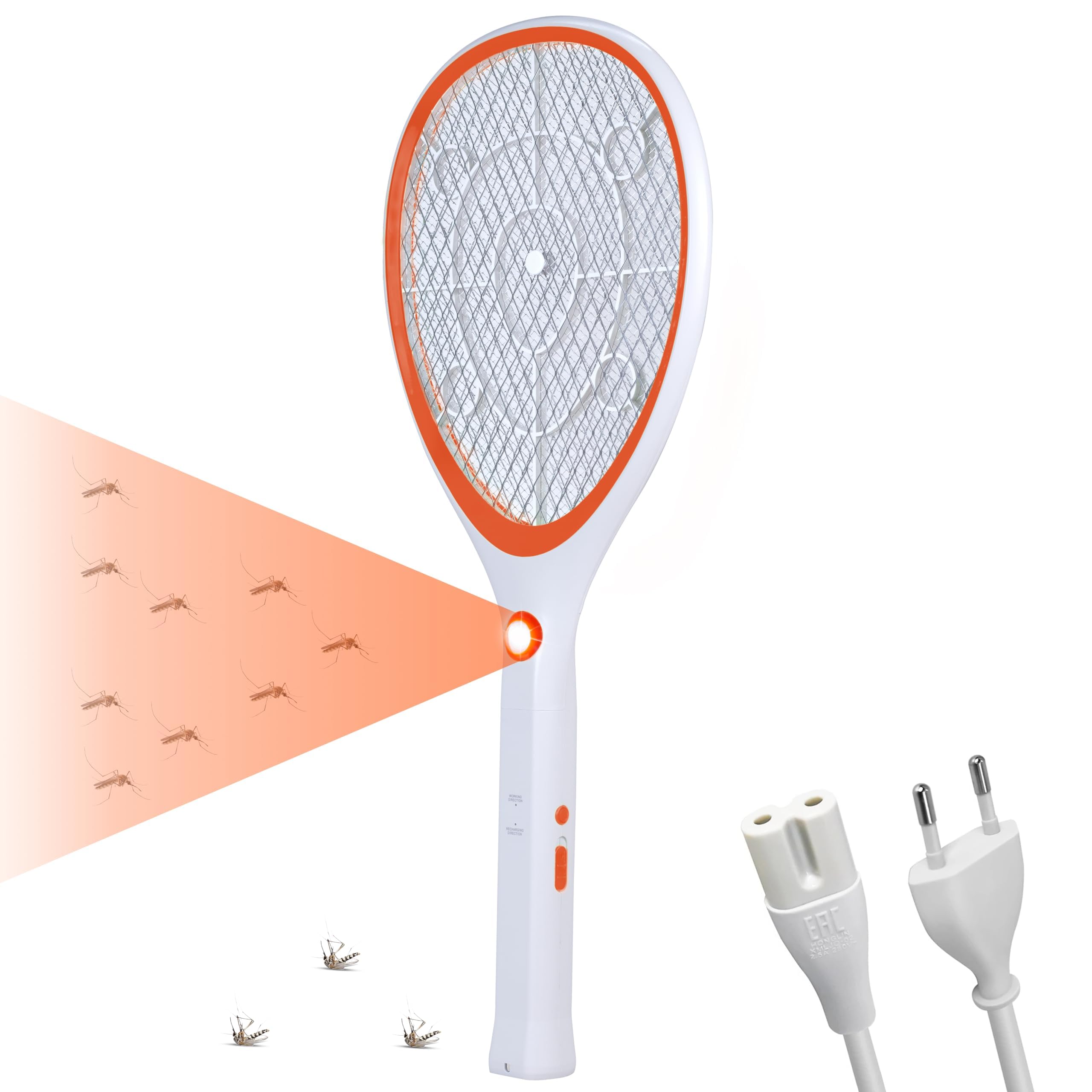Weird Wolf Mosquito Bat Racket with LED Light | Rechargeable Electric Fly Swatter | Mosquito Killer Racquet with Charging Cable Multicolour (B0D7CZJ533) Amazon Price History, Amazon Price Tracker