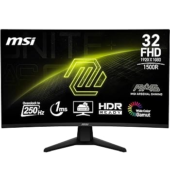 MSI MAG 32C6X 32 Inch FHD Curved Gaming Monitor 1500R VA Panel Black