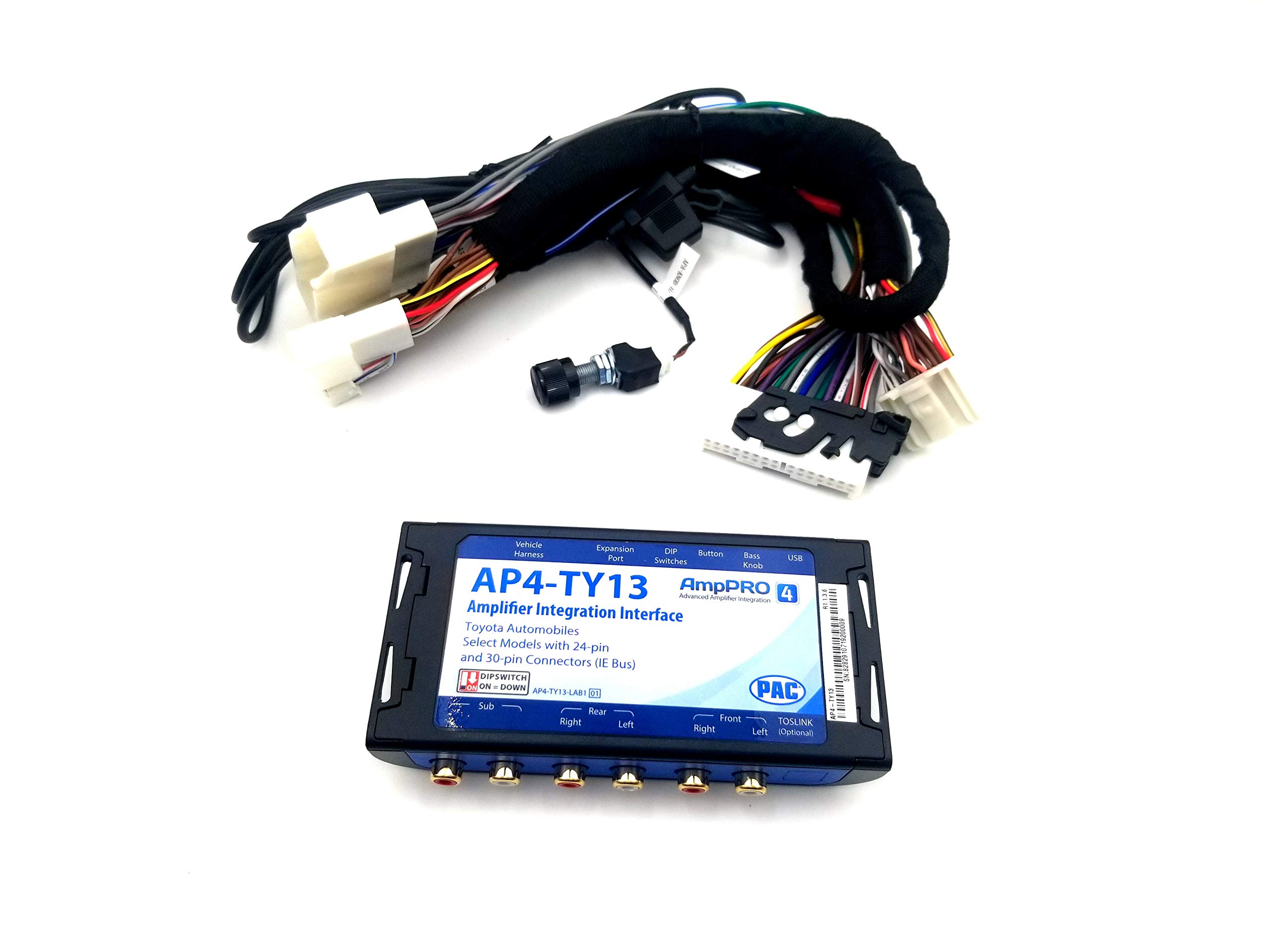 PAC Audio AP4-TY13 (R.2) Amplifier Integration Interface for Select 2018 +Toyota and Lexus Vehicles with 24-pin and 30-pin with Premium Amplified sound Systems.