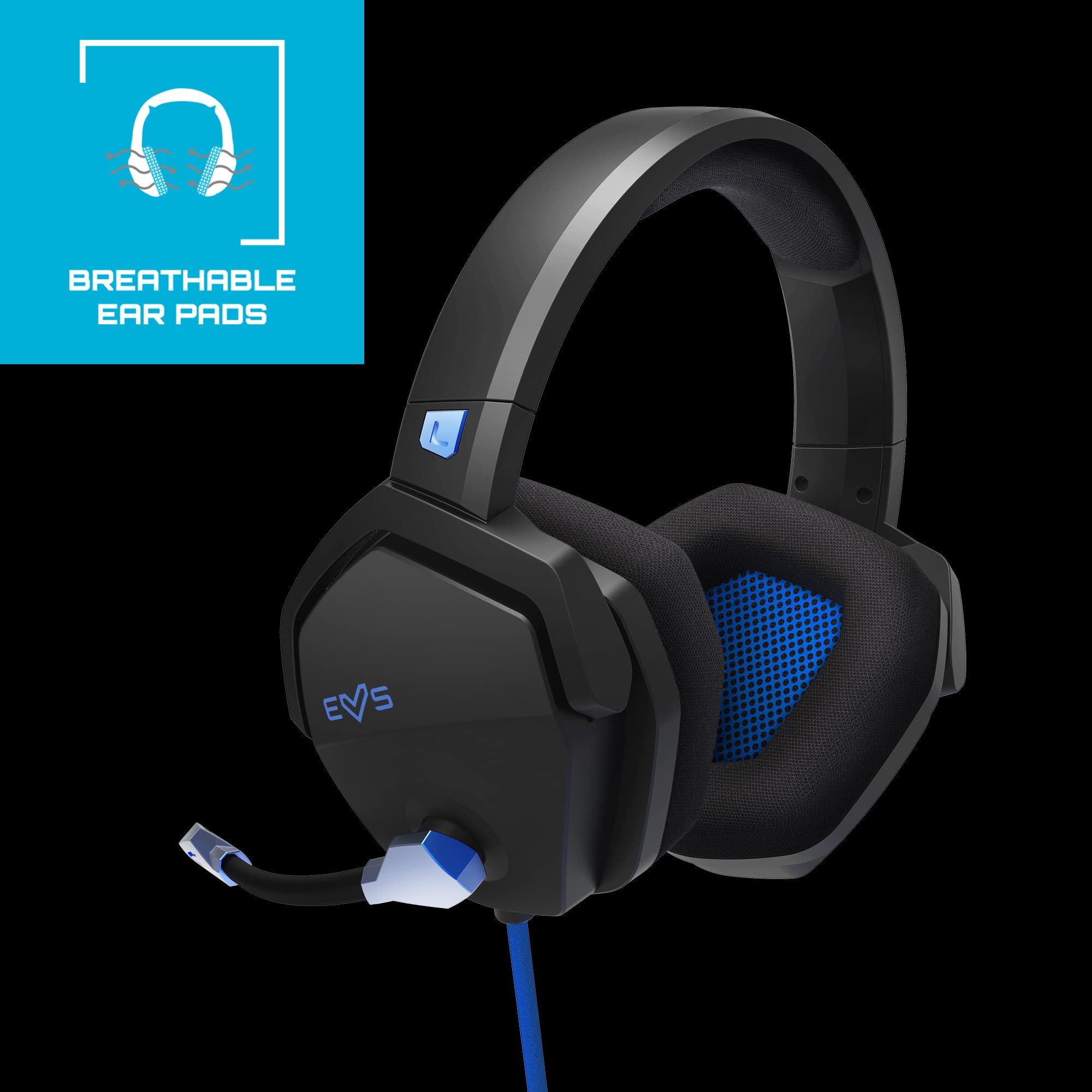 Energy Sistem ES Gaming Headset ESG 3 Blue Thunder (Deep Bass, Cloth Ear Pads, Crystal Clear Sound)- Azul