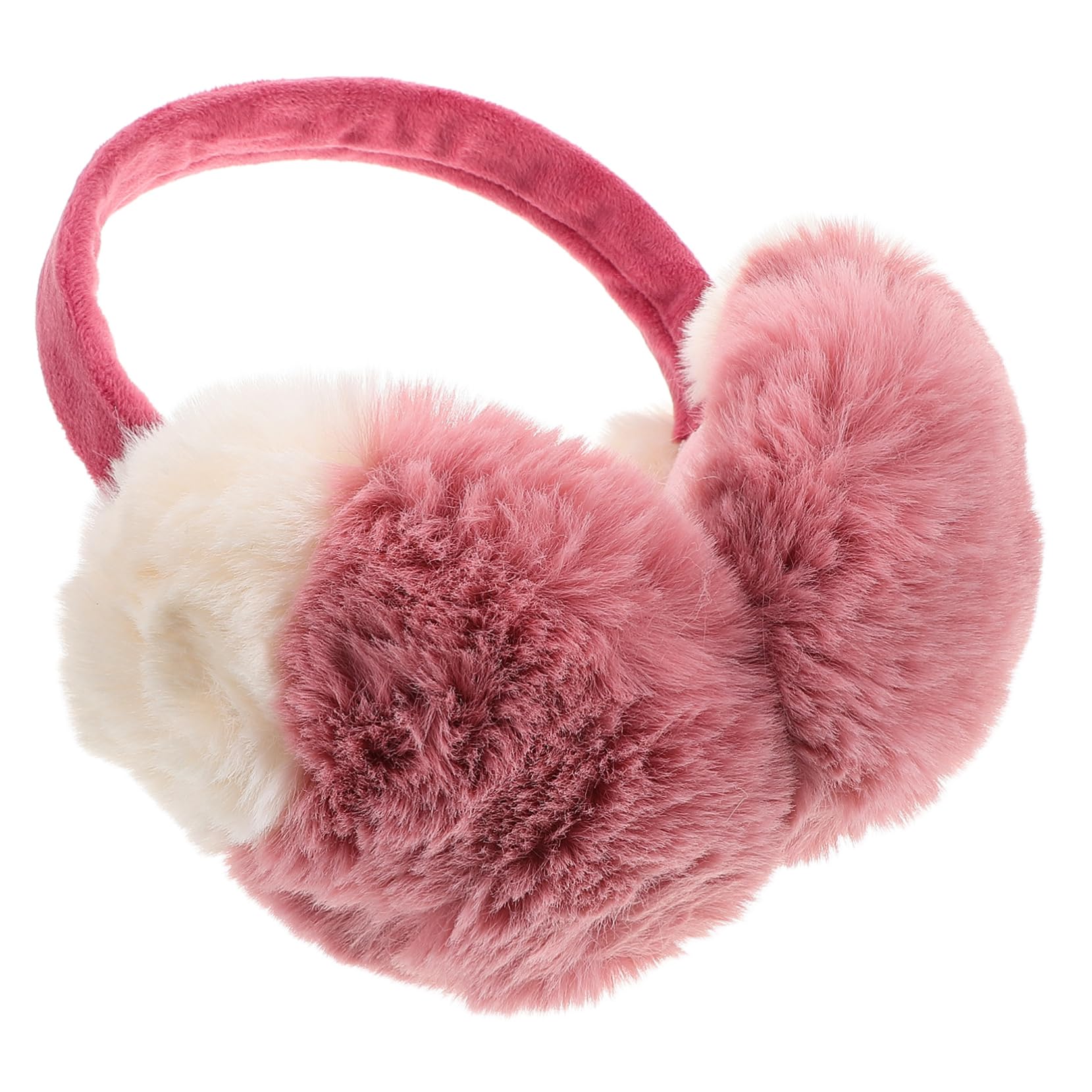 TOVINANNA Winter Ear Muffs for Women Faux Fur Ear Warmers Watermelon Red Cozy Flexible Fit for Outdoor Use Soft Durable Material for Maximum Warmth