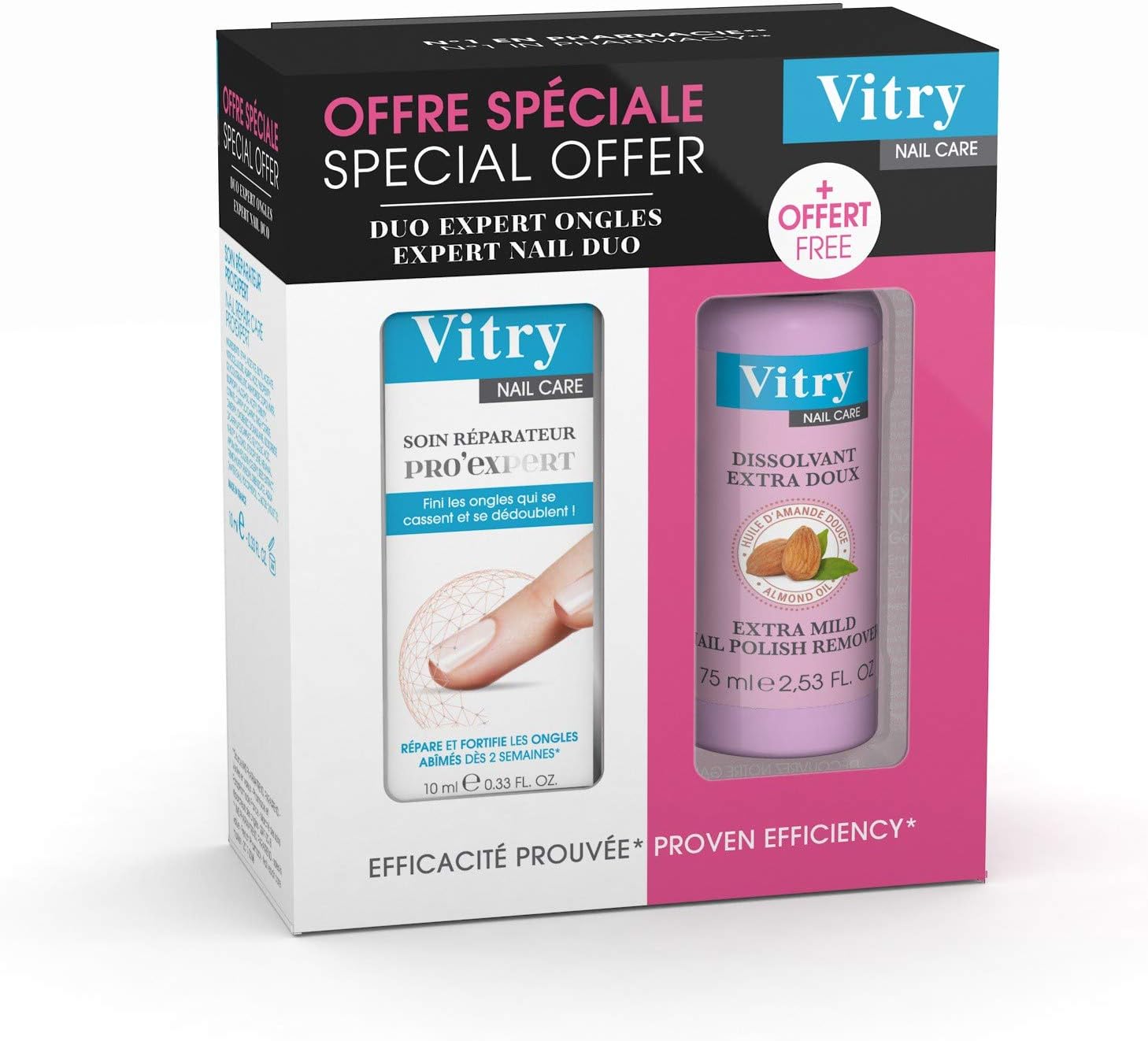 Vitry Pro Expert Nail Care Duo with Free Remover