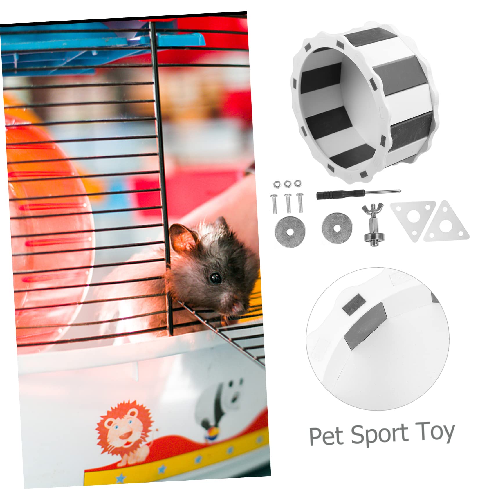 BESTonZON Hamster Exercise Wheel Silent Running for Small Pets for Chinchillas and Squirrels Provides Endless Fun and Relieves Boredom for