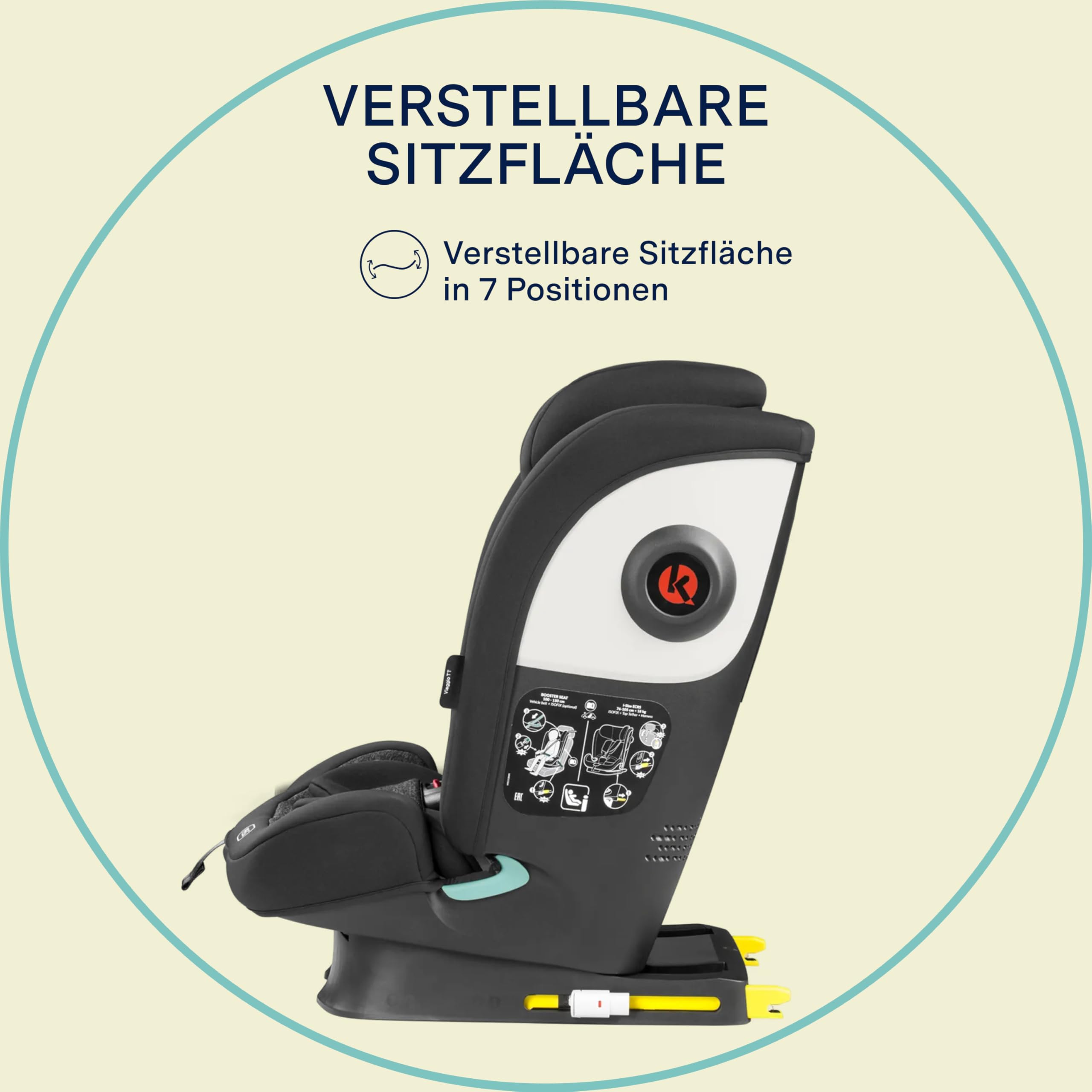 PEG VIAGGIO TT Evolutiver und neigungsverstellbarer i-Size-Autositz, zugelassen für Kinder von 76 bis 150 cm Körpergröße (ca. 15 Monate bis 12 Jahre).