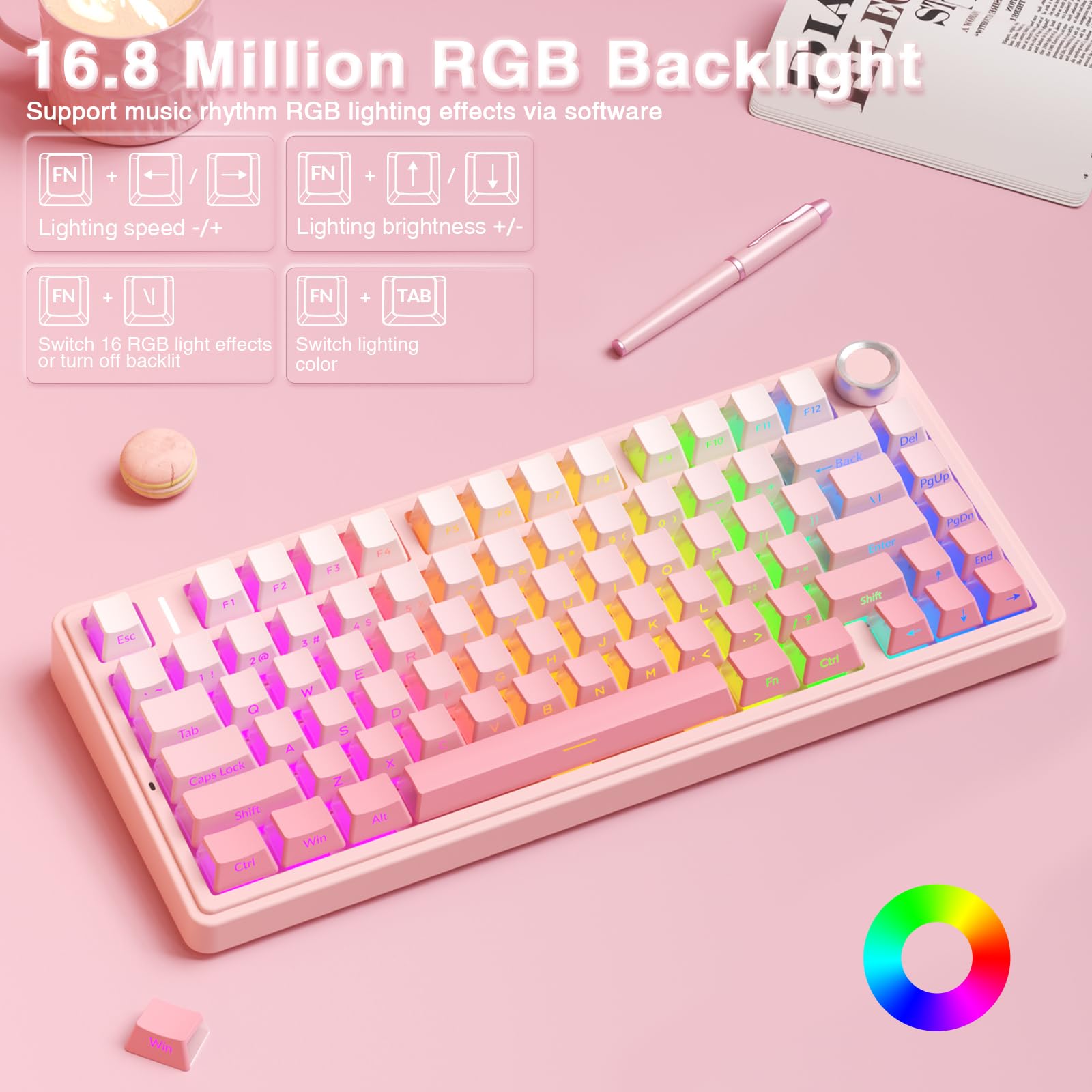 Amazon.co.jp: AULA F75 Pro ワイヤレス メカニカル キーボード
