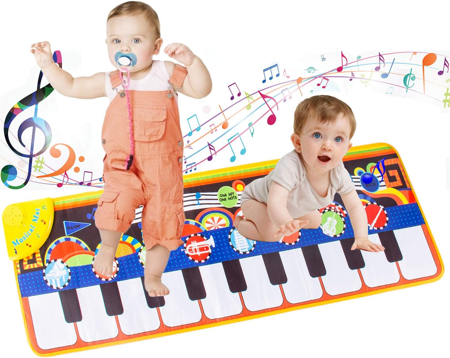 Kids Music Mat, Kids Dance Mat for Baby Toddlers Gifts Piano Mats 1-8 Year Old (110 * 36cm)