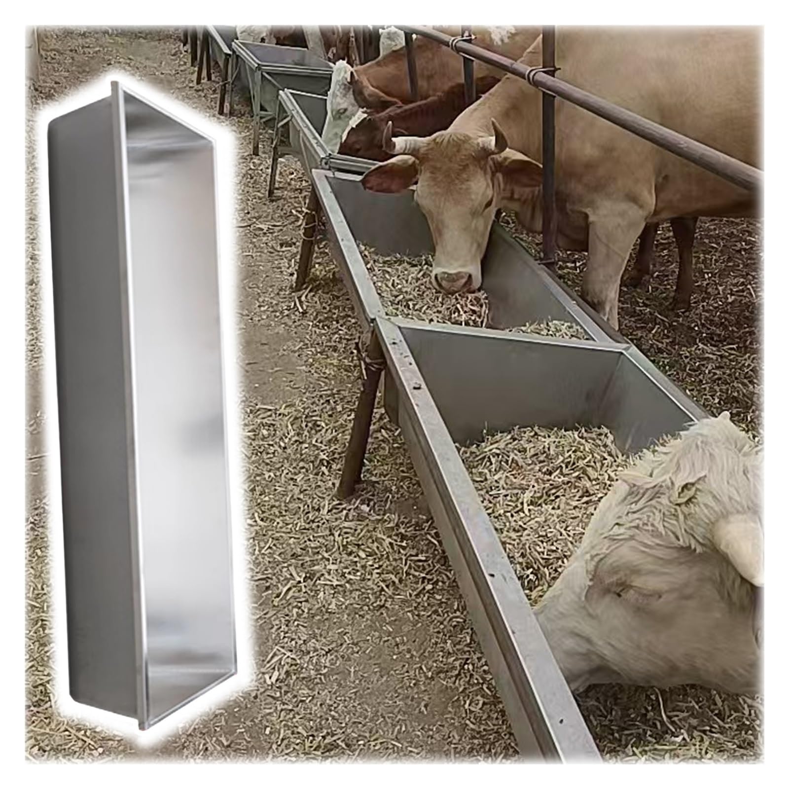 Comedero, comedero Resistente para Ganado al Aire Libre - Comedero Duradero para Animales para Granjas, Patios, establos y pastos - Ideal para Vacas, Caballos, Cabras y ovejas