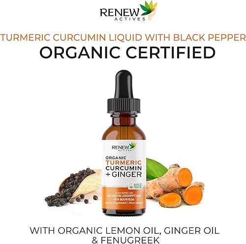 Miniatura 8 de Renew Actives Extracto líquido de cúrcuma con aceite de jengibre y limón