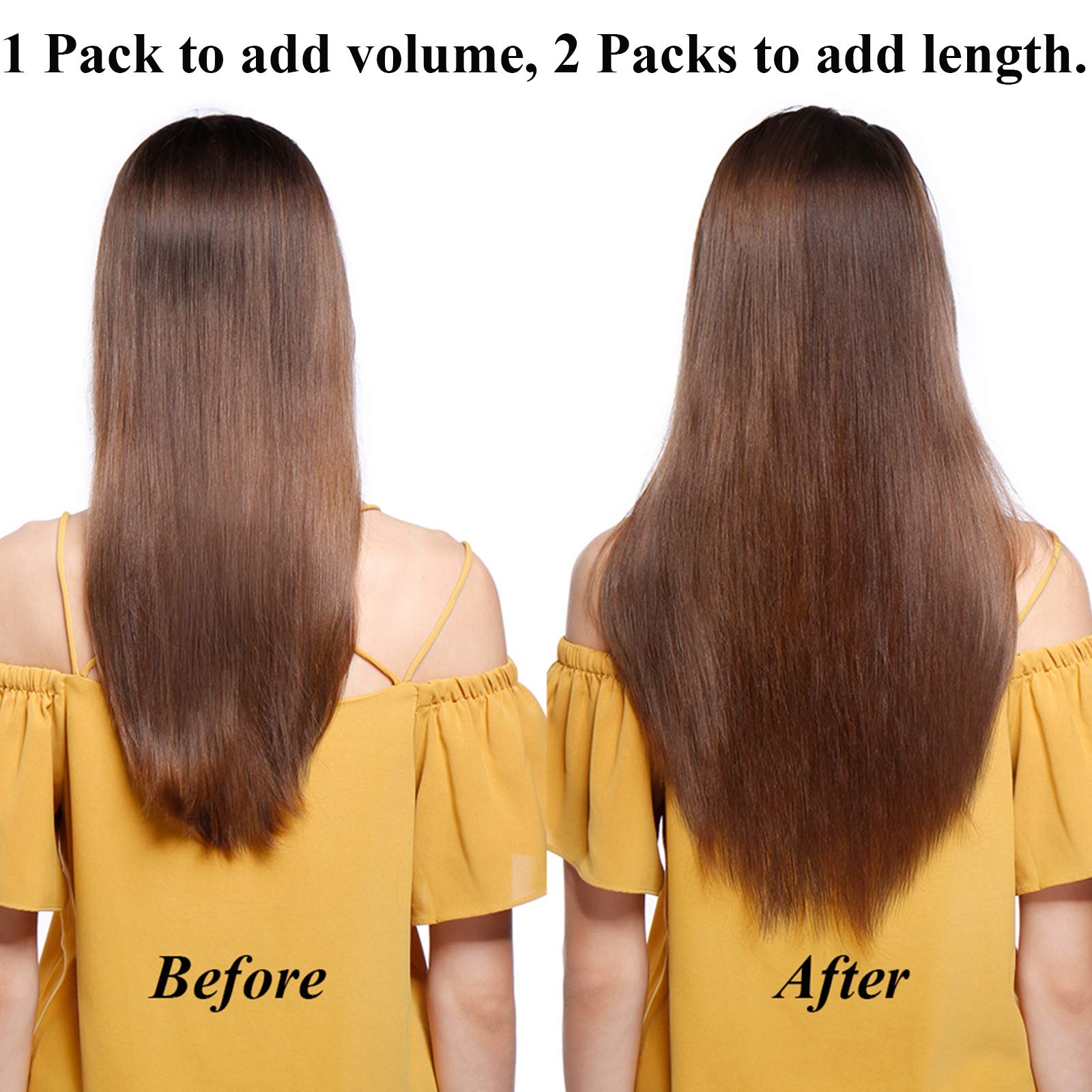 SEGO Extension Capelli Veri Clip Fascia Unica Folta 55cm 100g 100% Remy Human Hair Extensions Singole Larga #1 Jet Nero