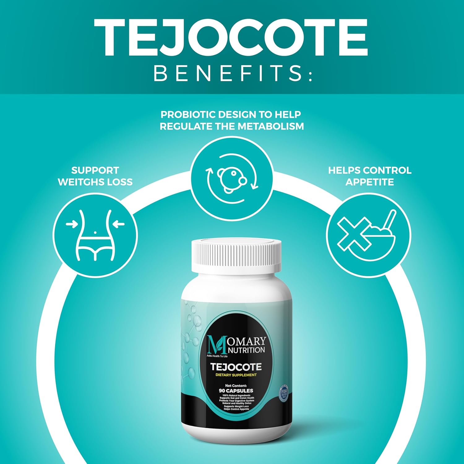 Tejocote Root with Spirulina Algae and Nopal Prickly Pear Cactus | Natural Detox & Weight Management Support | Natural GLP-1 Support | Free of Yellow Oleander | 3rd Party Tested | Vegan 90 Capsules - Image 7